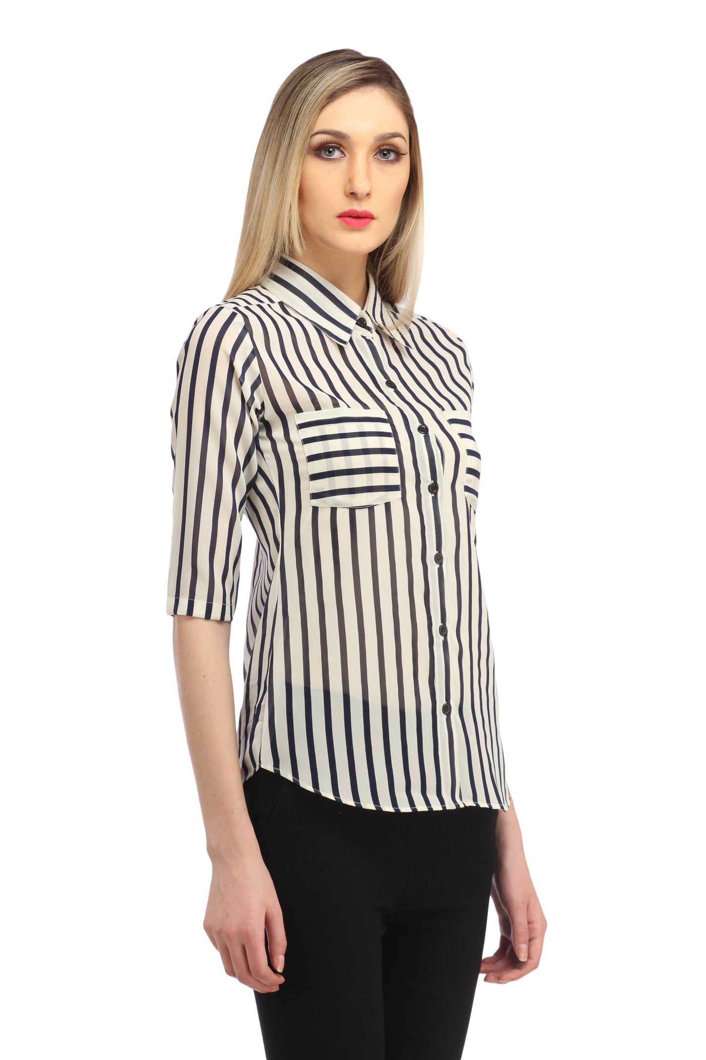 White Striped Shirt