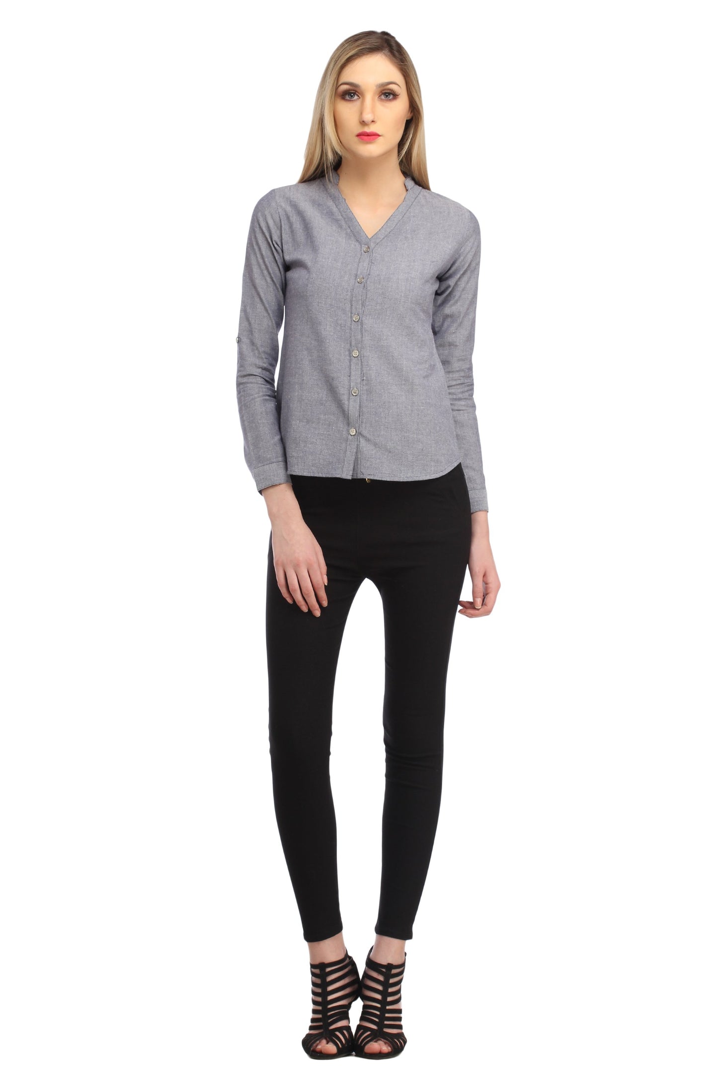 Grey Solid Shirt