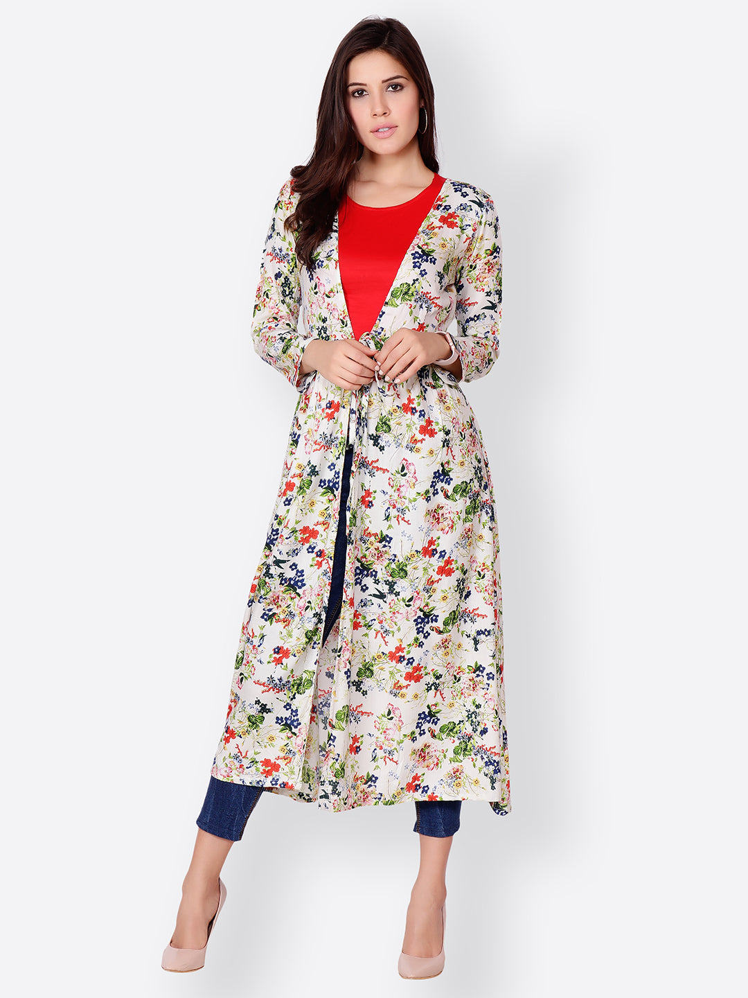 SCORPIUS Women Multicoloured Front Open Shrug