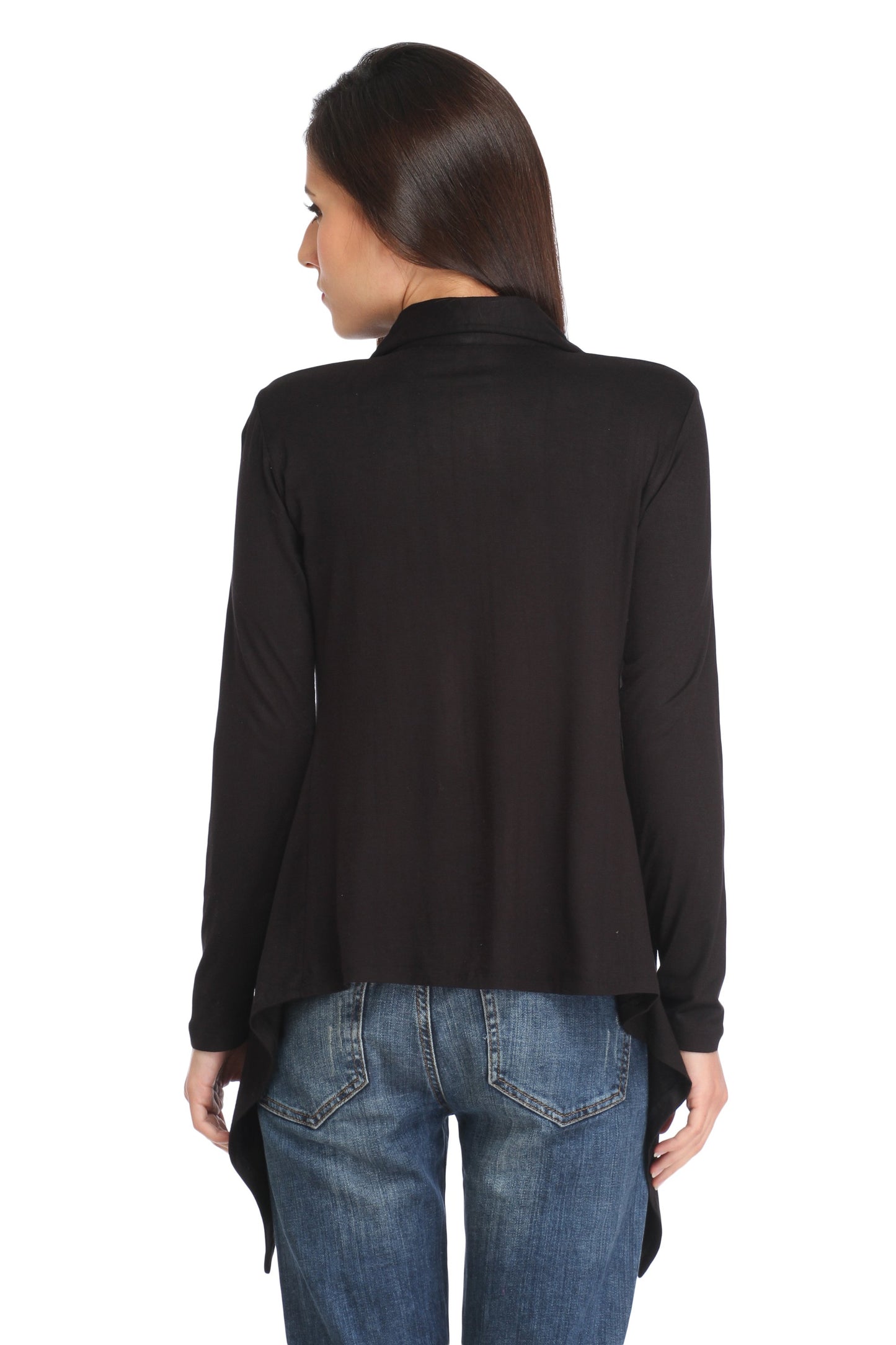 Black Solid Shrug