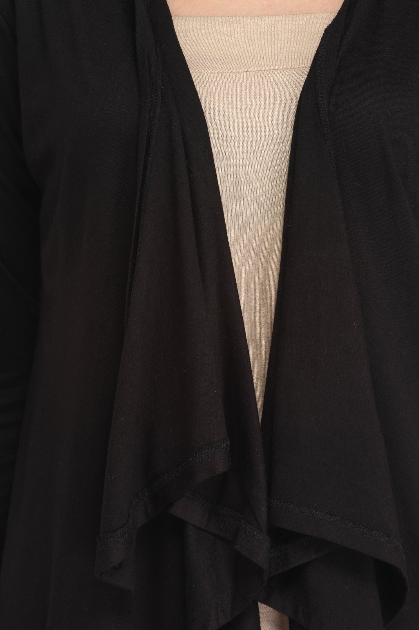 Black Solid Shrug