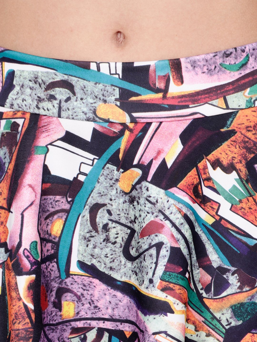 SCORPIUS MULTICOLOR PRINTED SKIRT