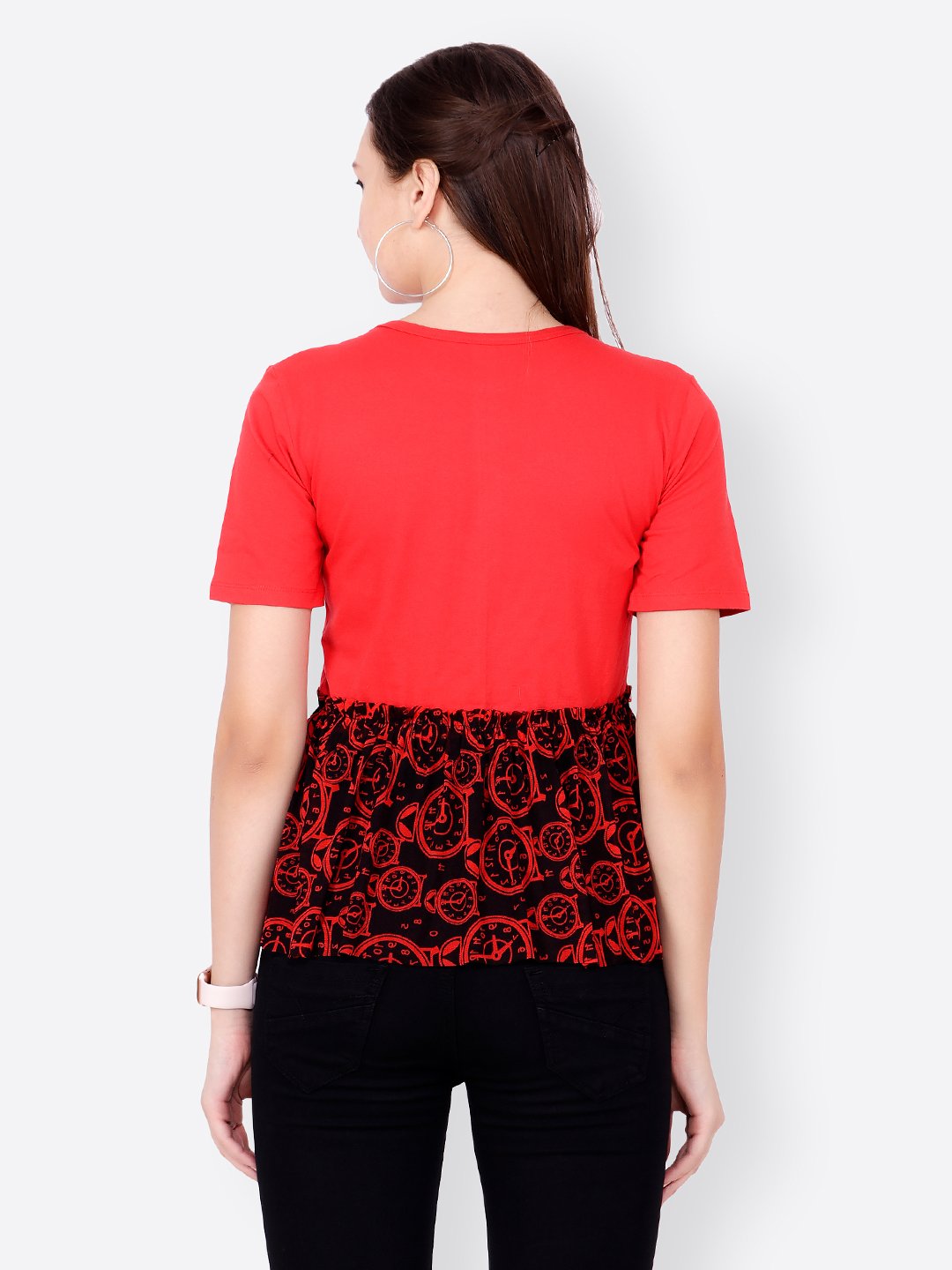 SCORPIUS RED PRINTED TOP