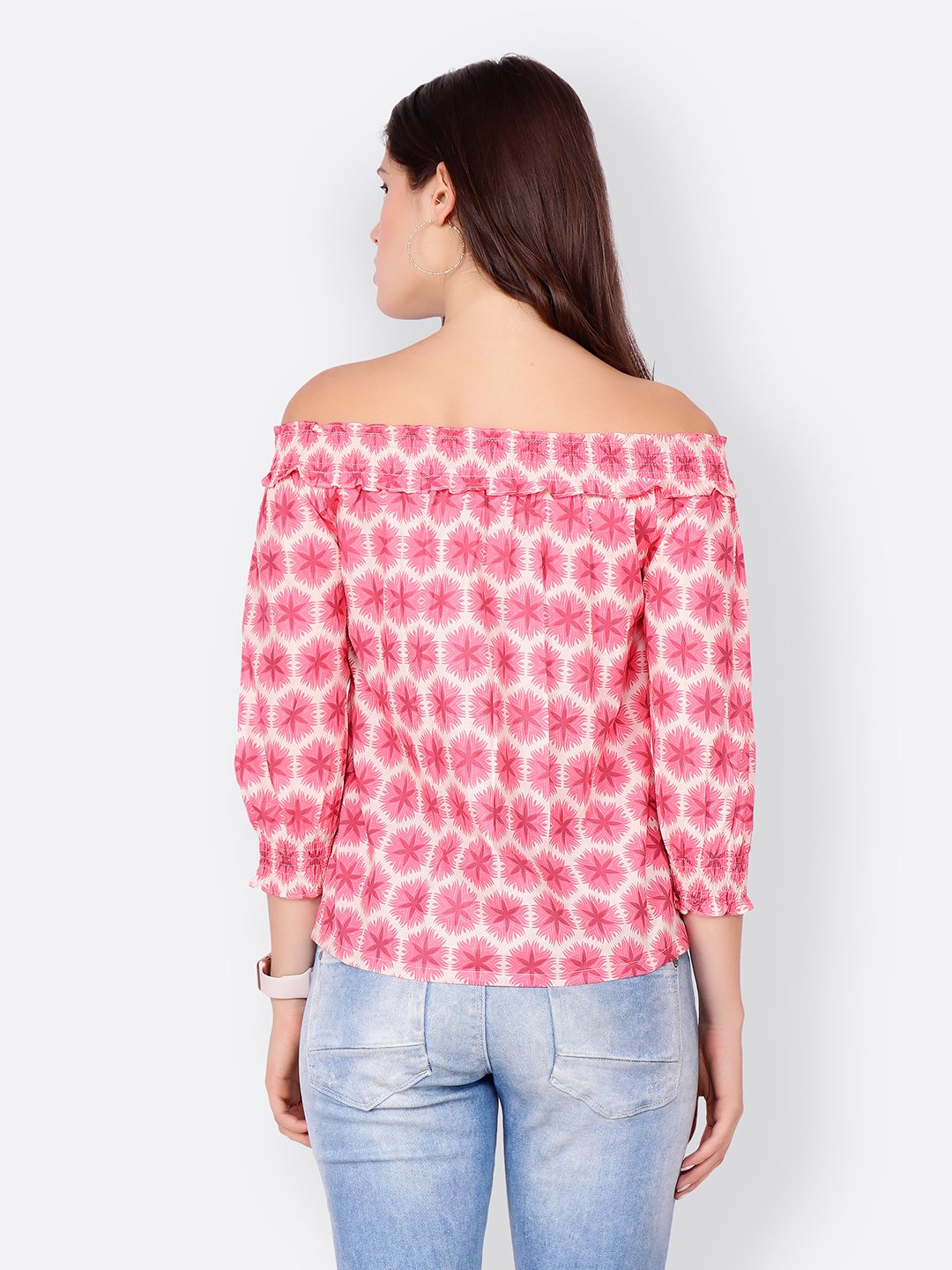 SCORPIUS LIGHT PINK PRINTED TOP