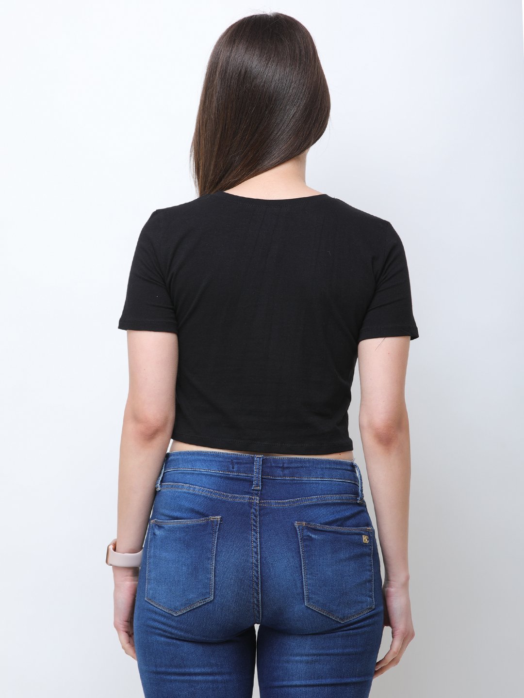 SCORPIUS BLACK FRONT CROSS CROPTOP