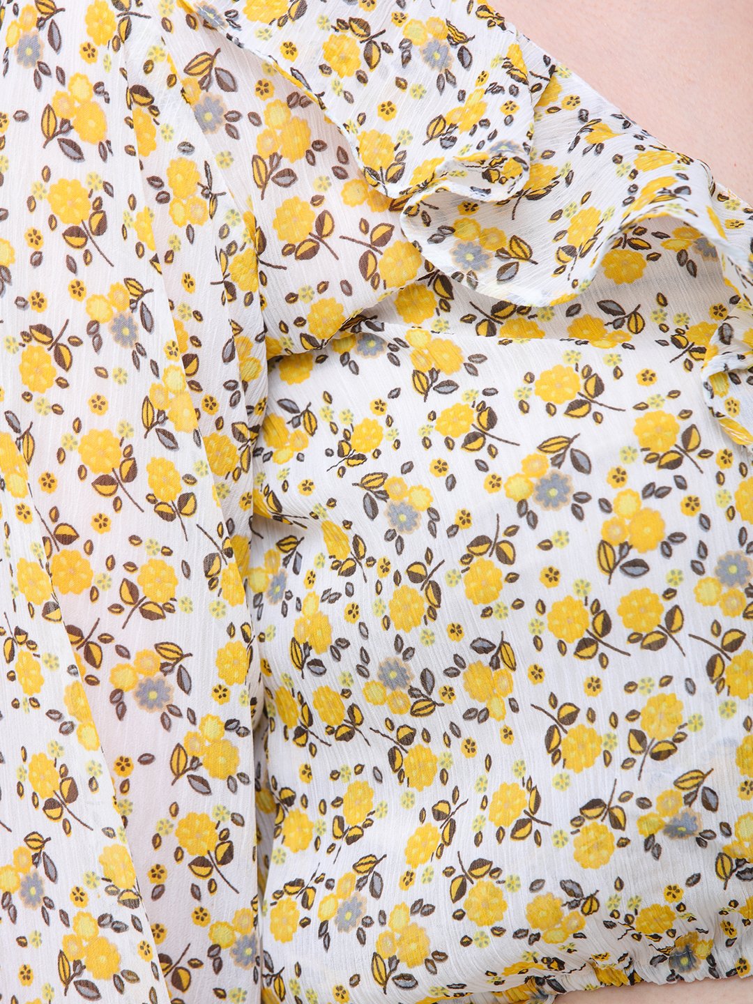 SCORPIUS PRINTED FRONT FRILL CROP TOP