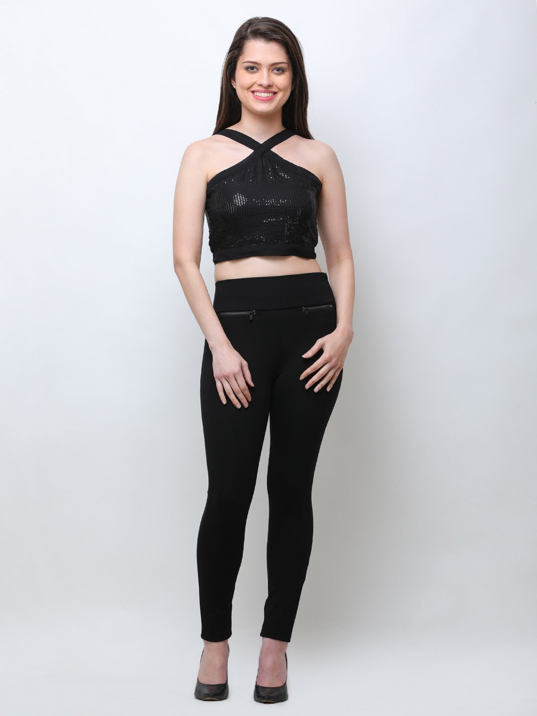 SCORPIUS BLACK Sequin PARTY TOP