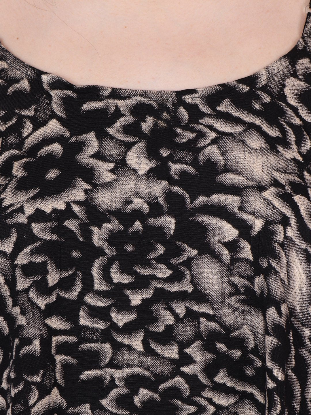 SCORPIUS Black printed strap top