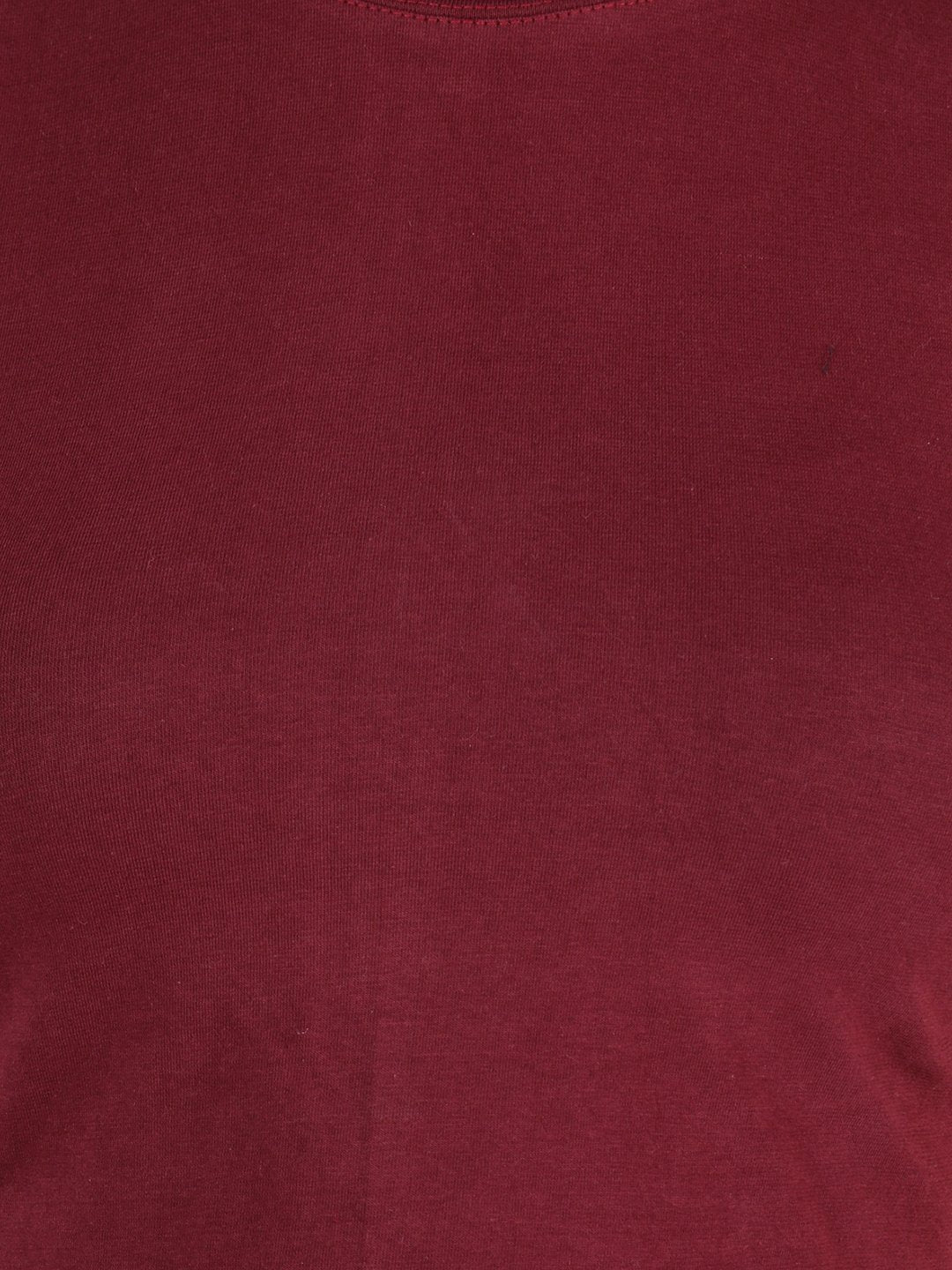 SCORPIUS Maroon Hosiery Crop top