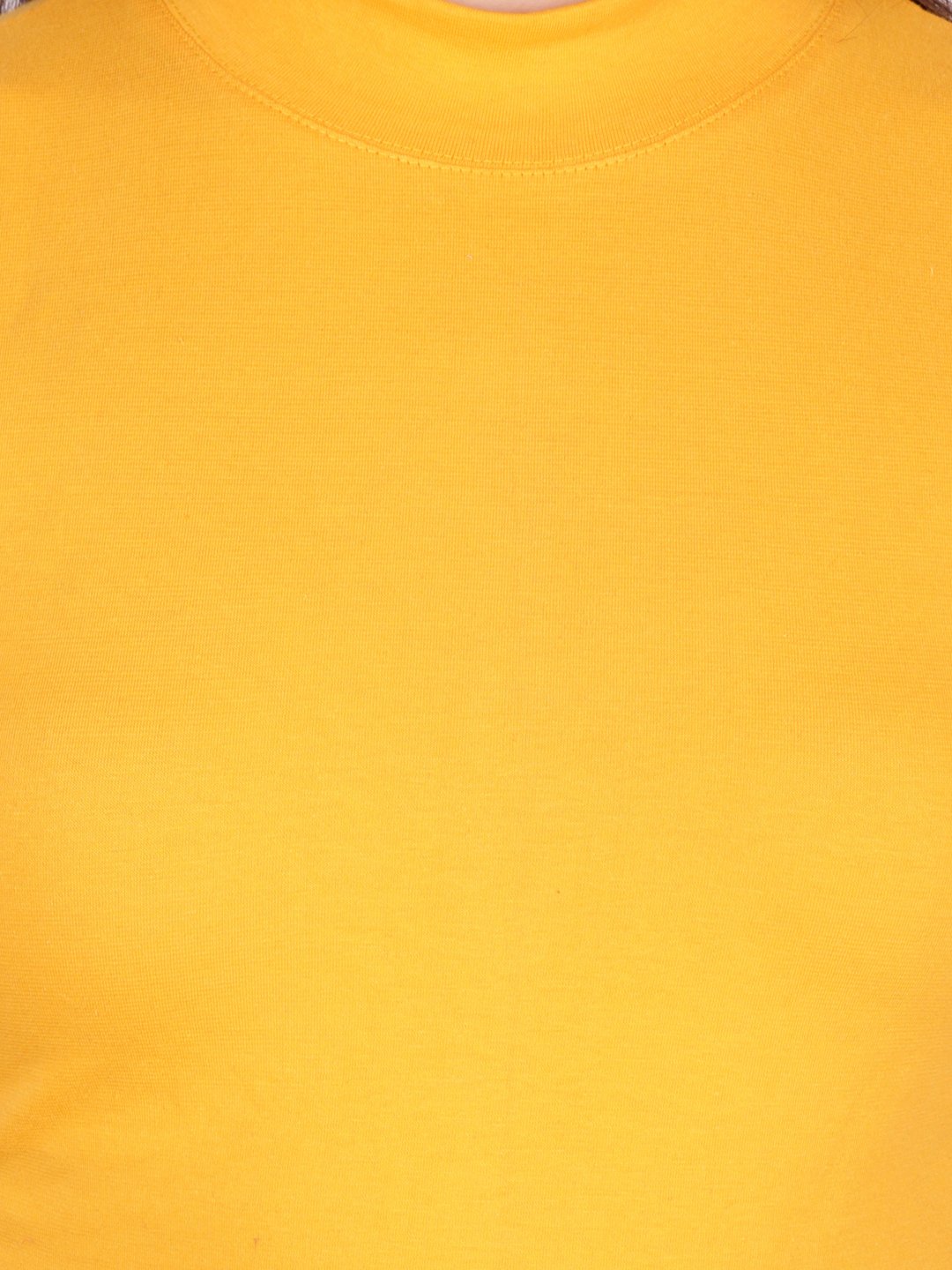 SCORPIUS Yellow Hosiery Crop top