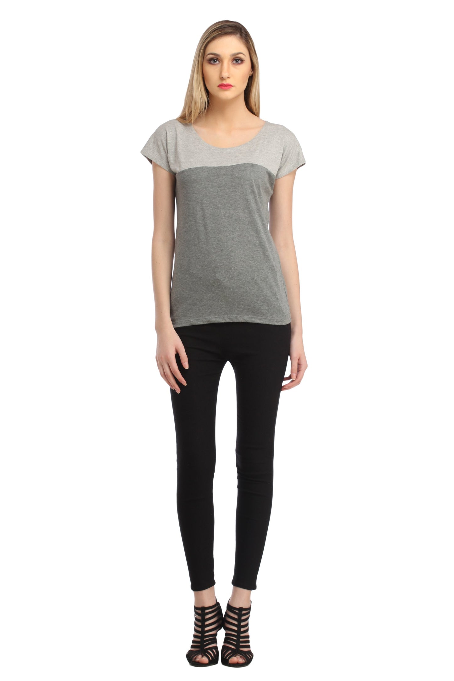 Grey Solid Top