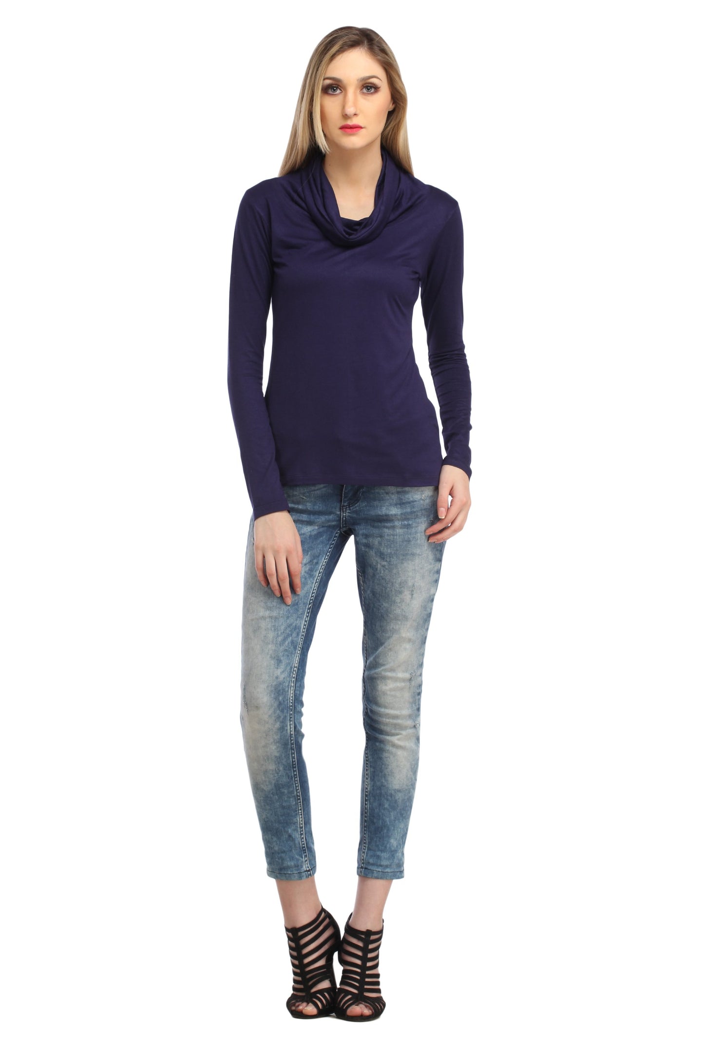 Blue Solid Top