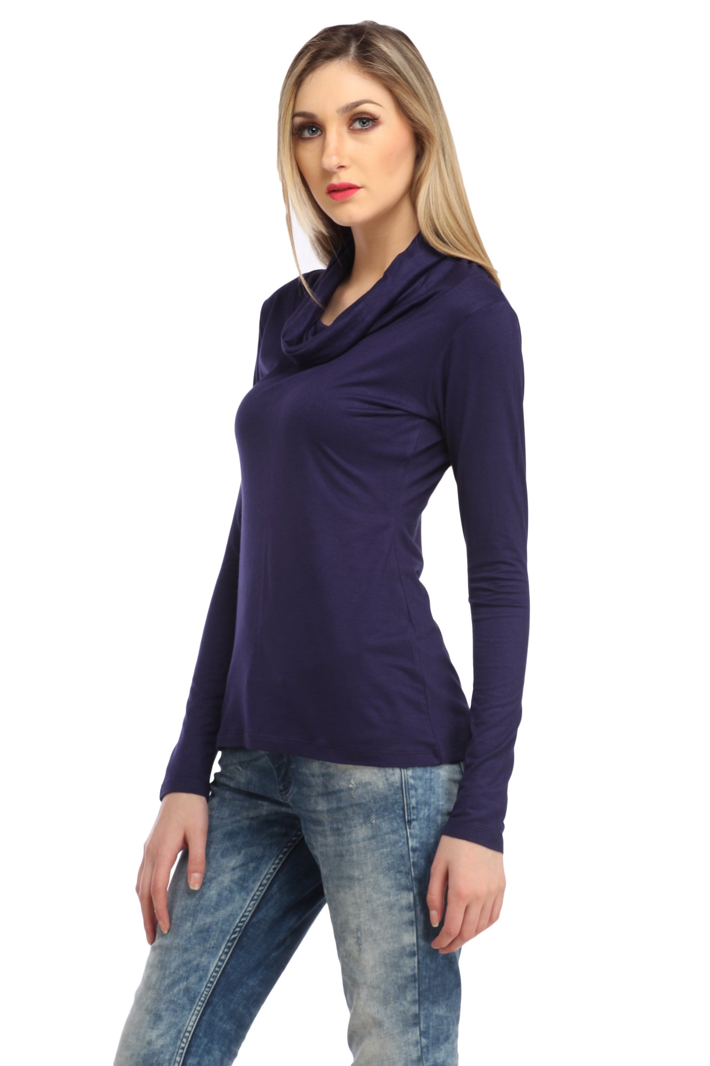 Blue Solid Top