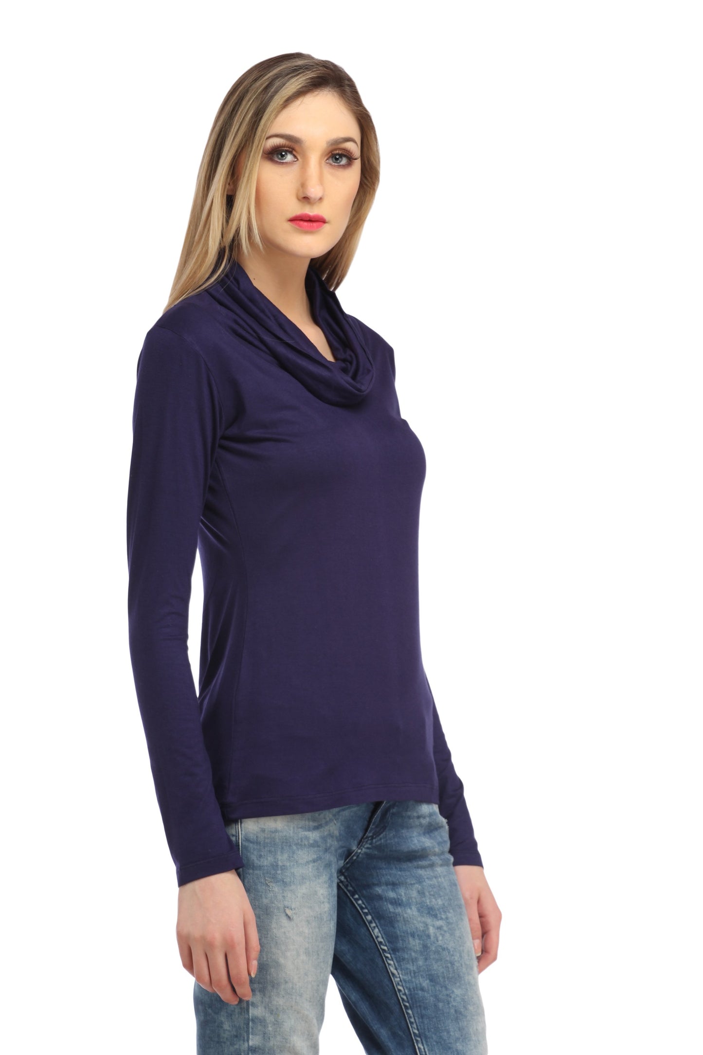 Blue Solid Top