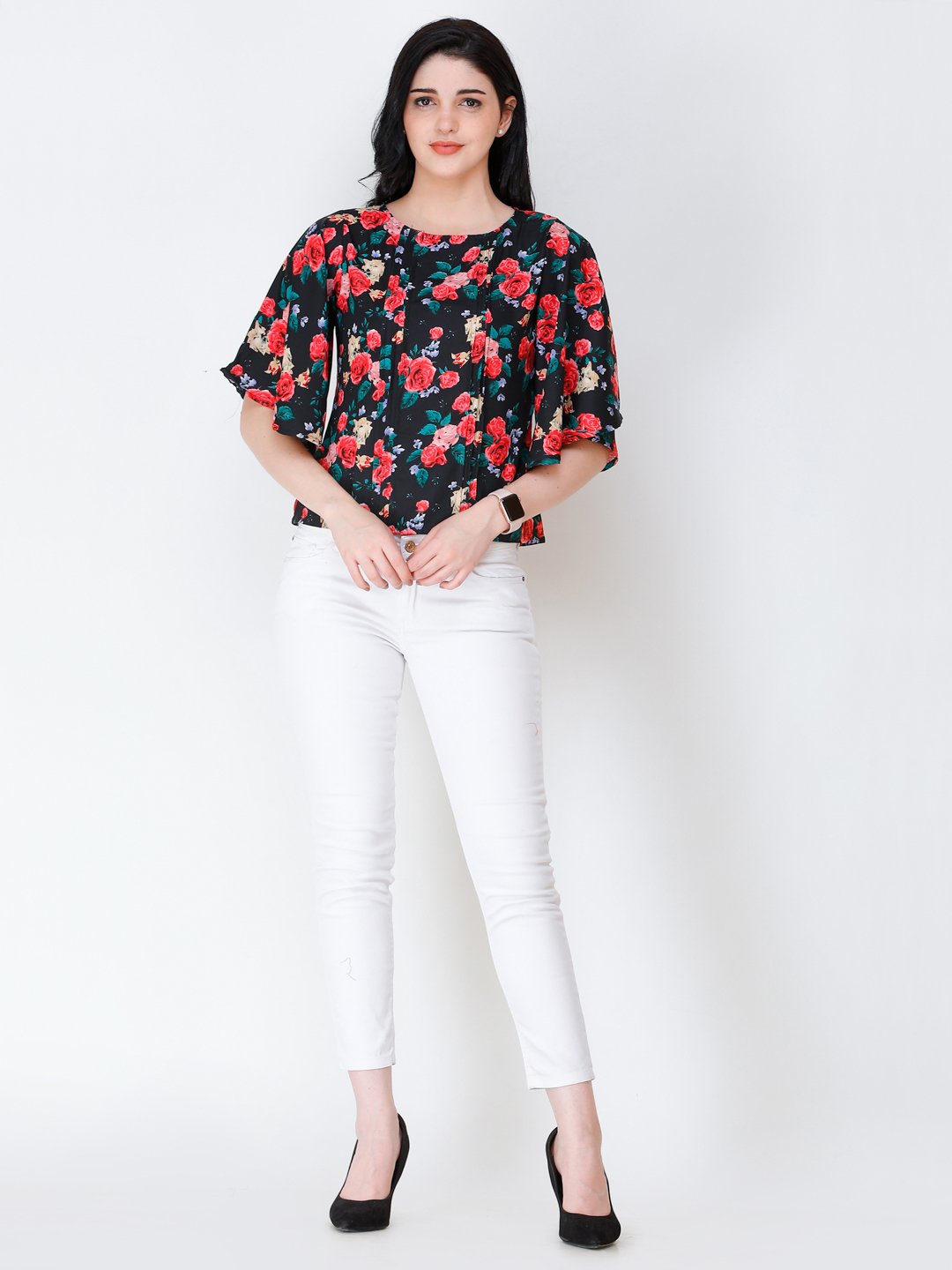 SCORPIUS floral print regular top