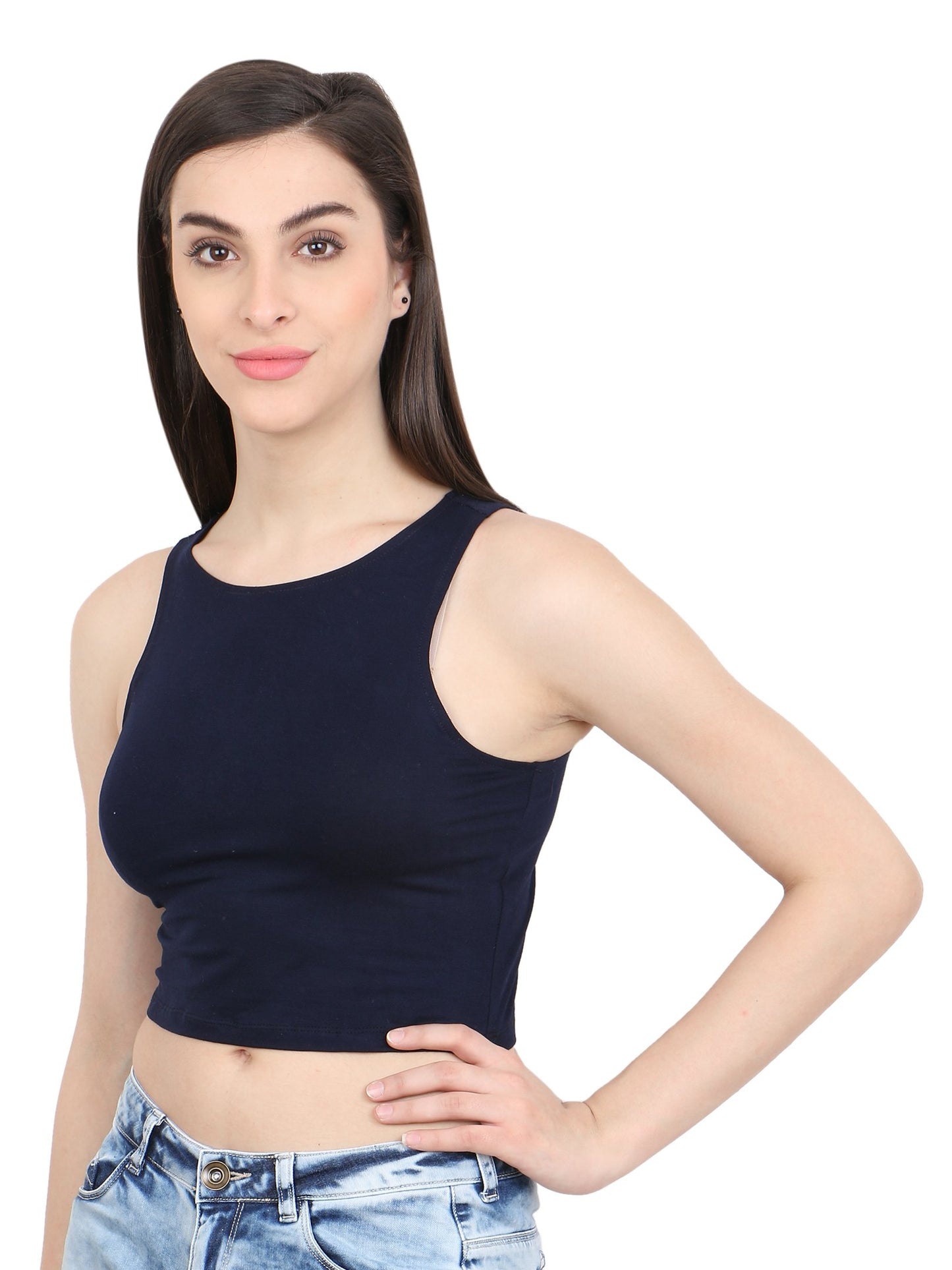 Navy Solid Top