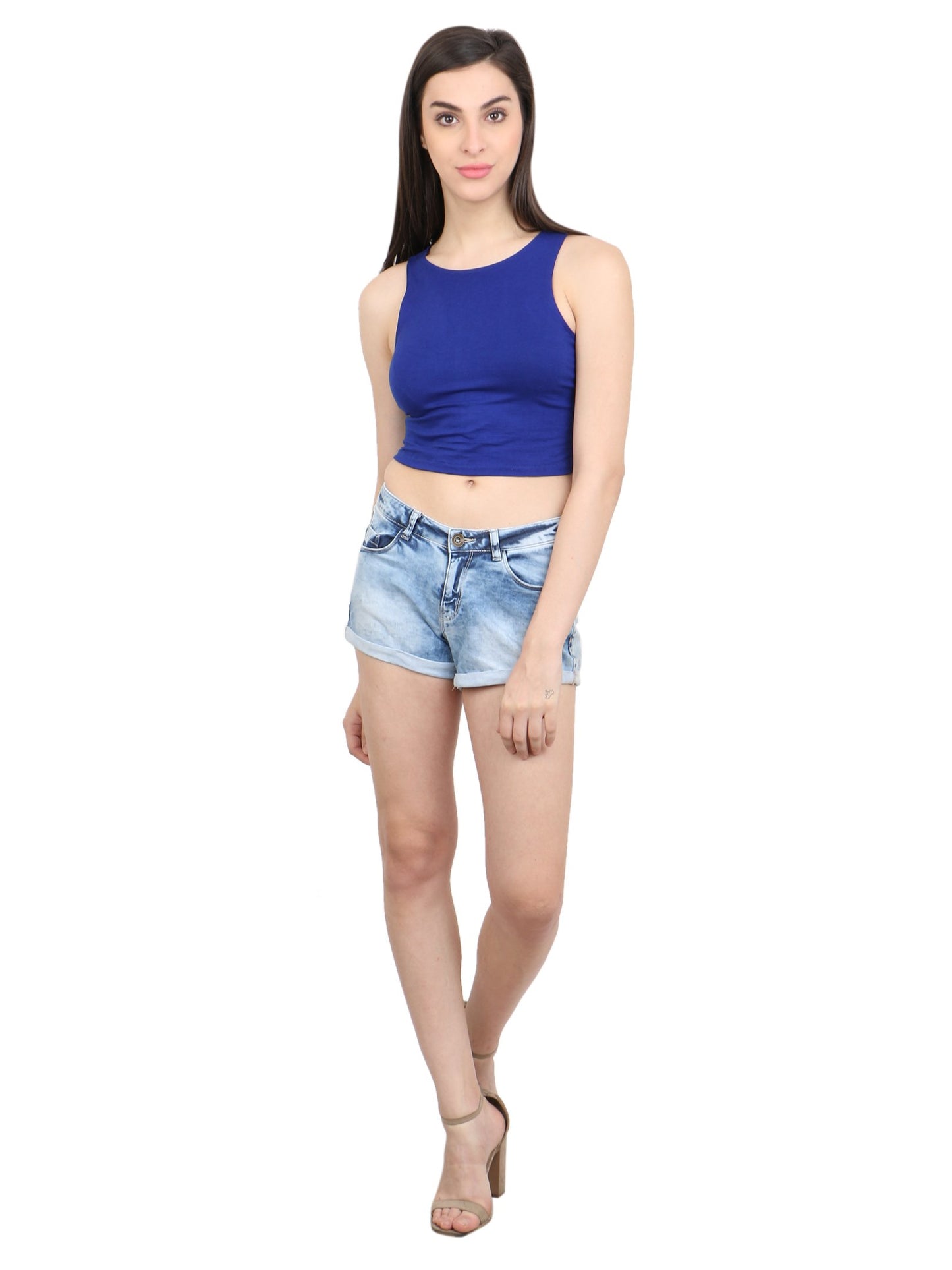 Blue Solid Top