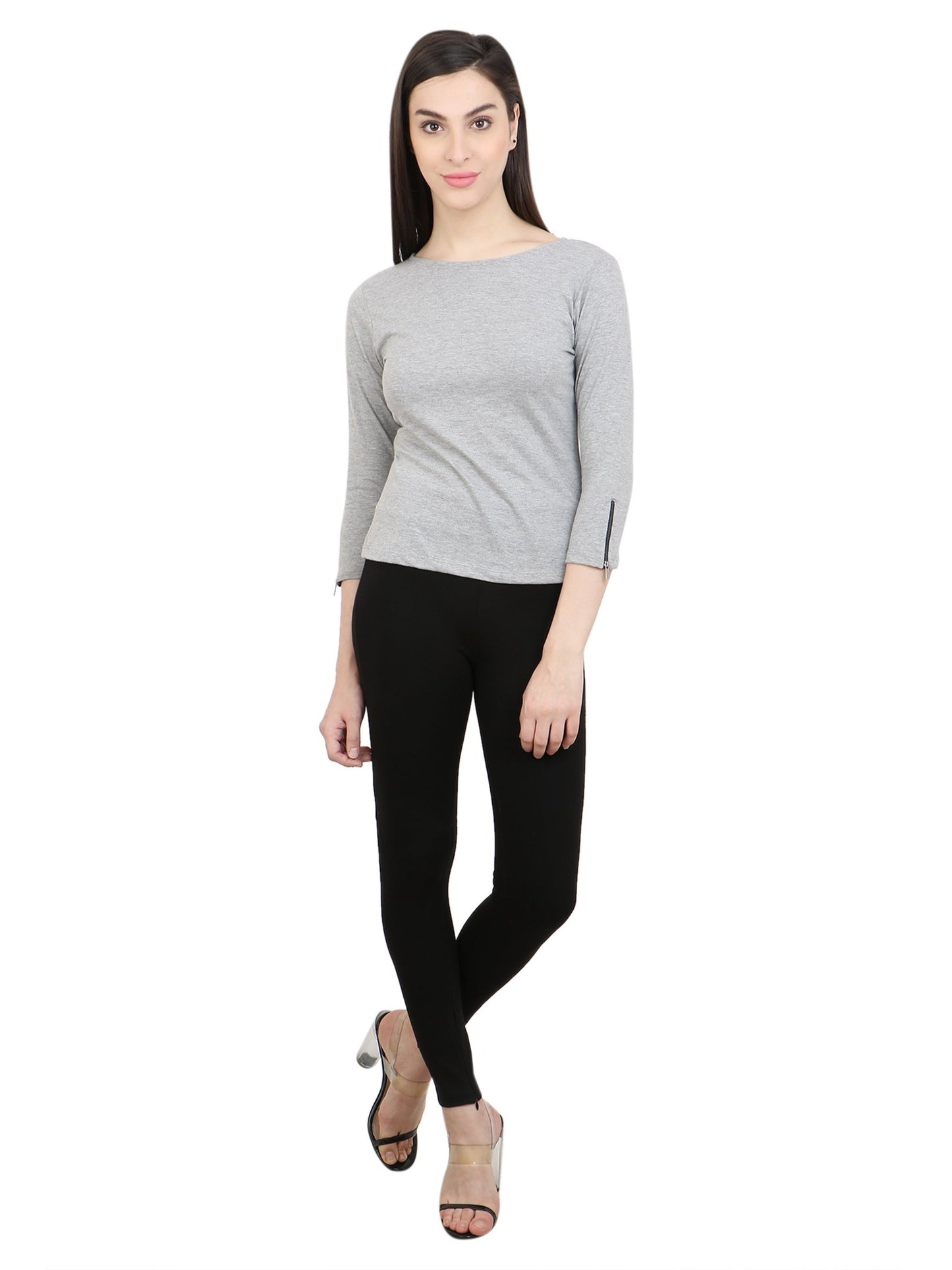 Grey Solid Top