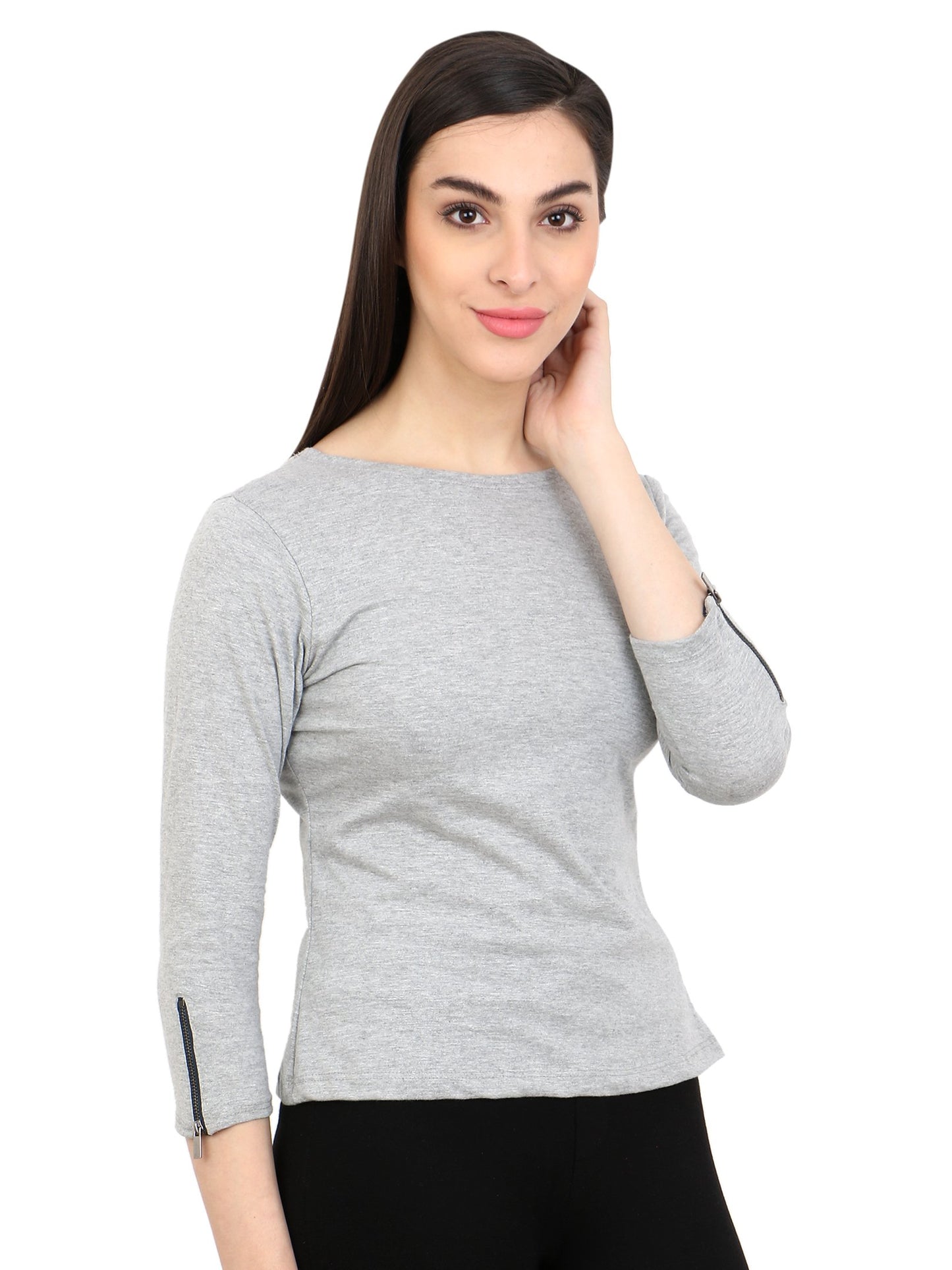 Grey Solid Top
