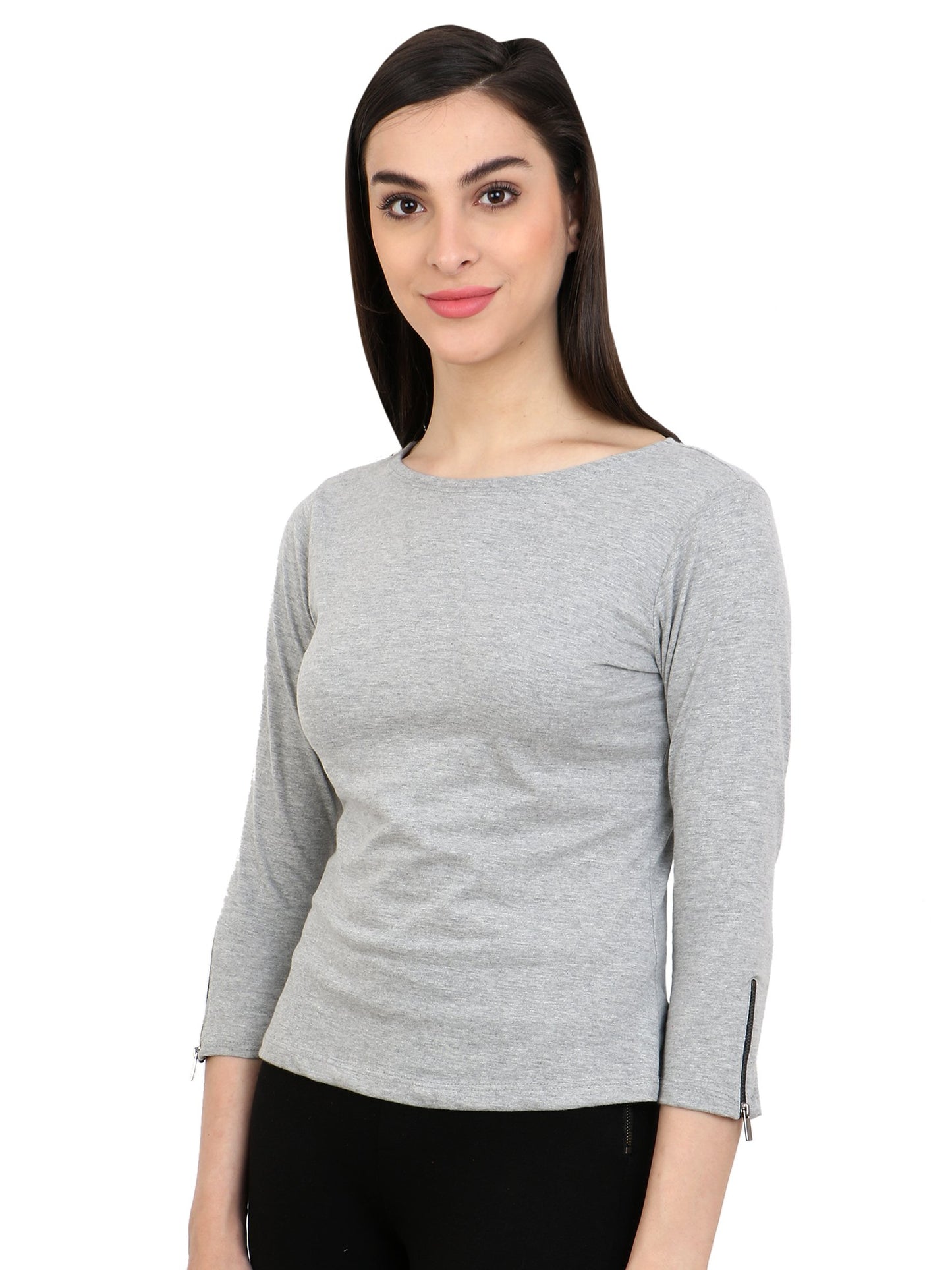 Grey Solid Top