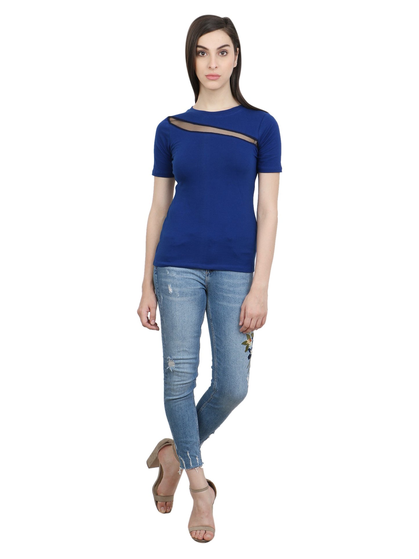 Blue Solid Top