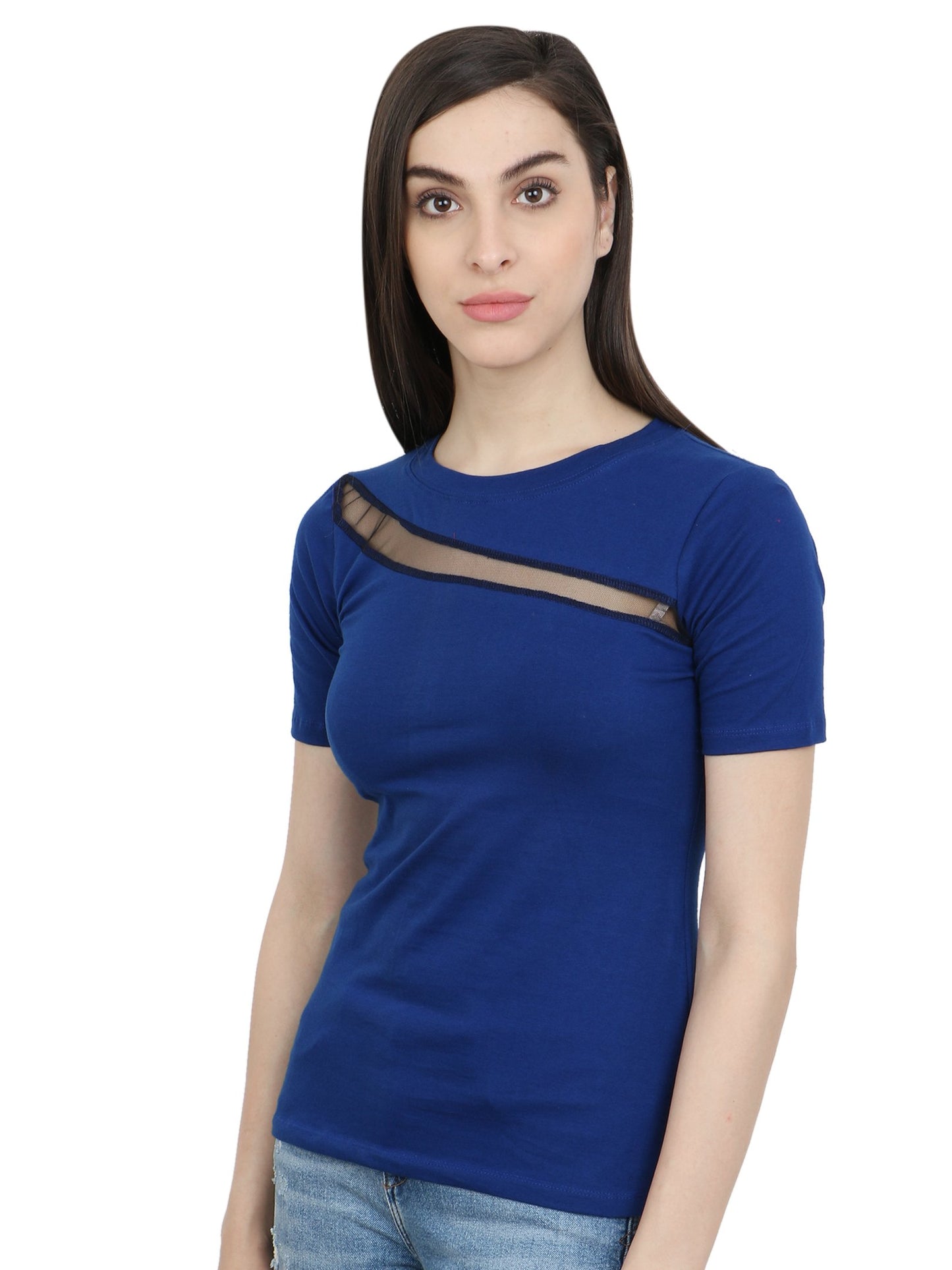 Blue Solid Top