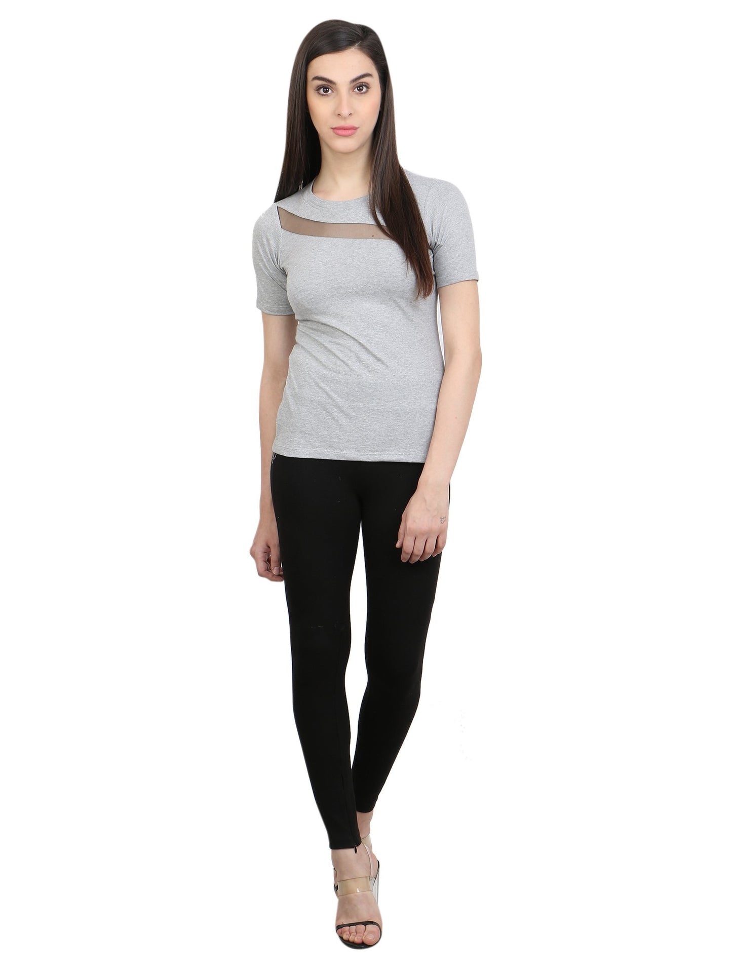 Grey Solid Top