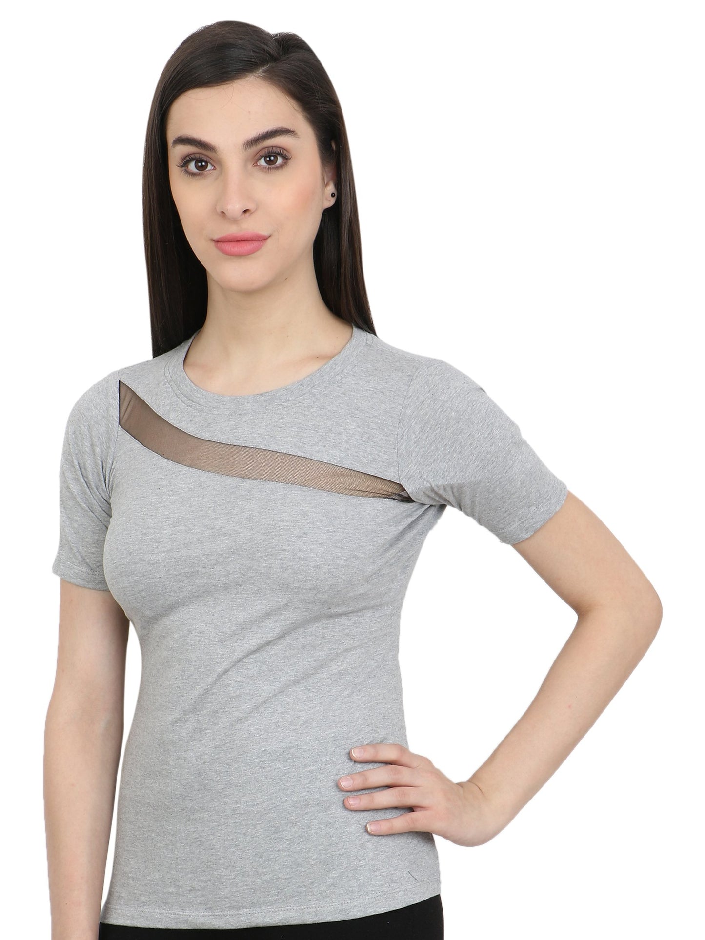 Grey Solid Top