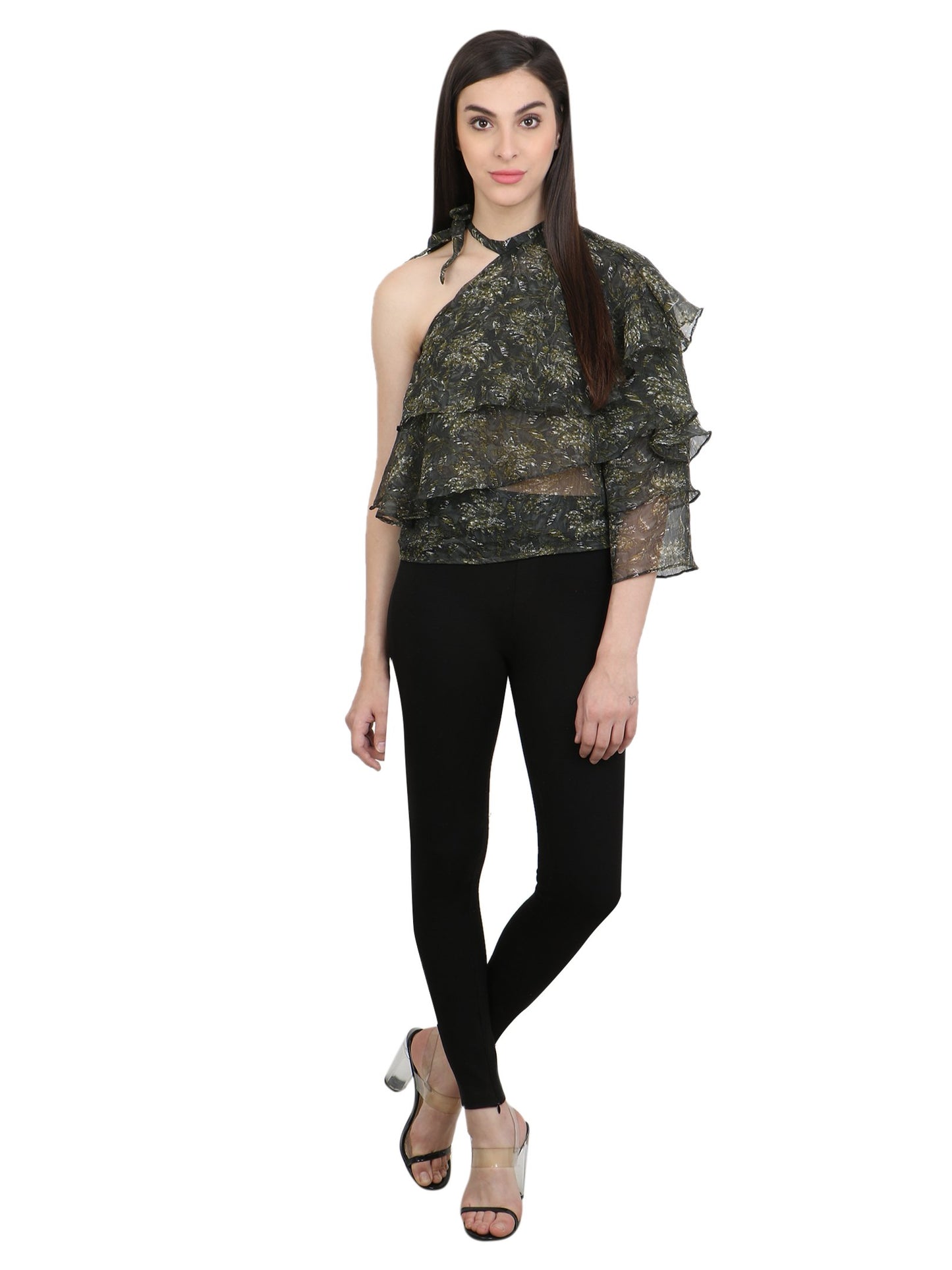 Green Printed Top