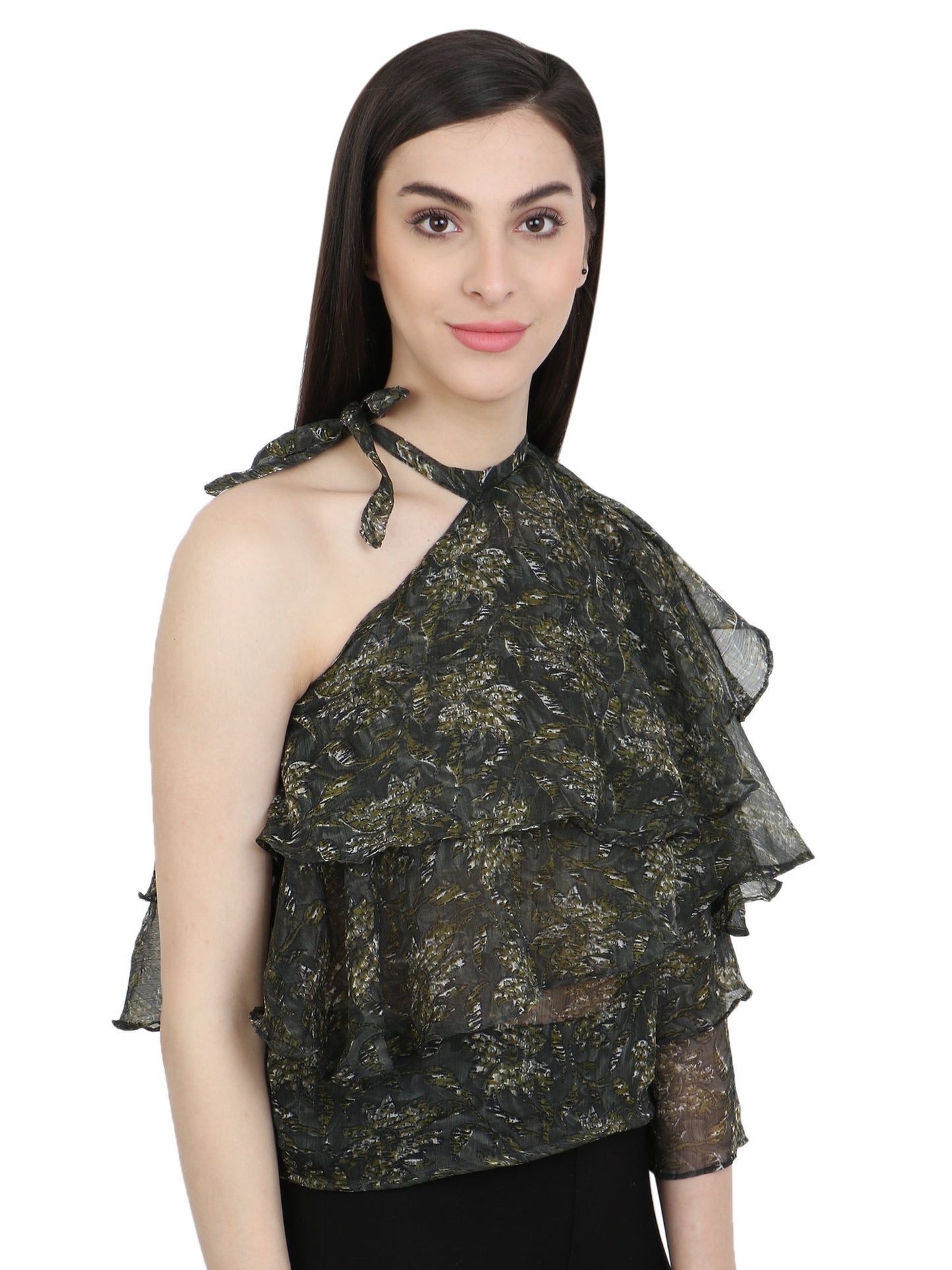 Green Printed Top