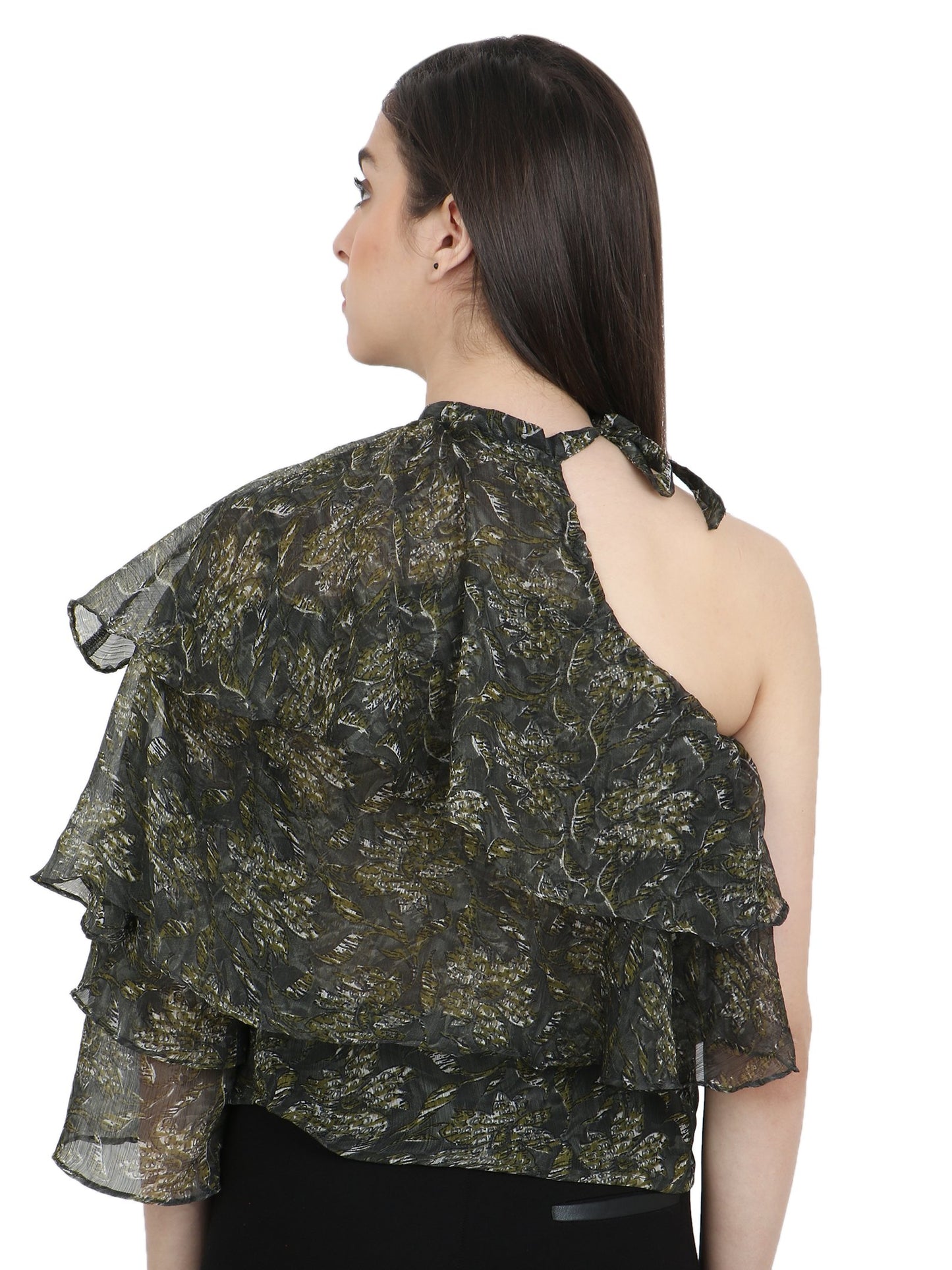 Green Printed Top