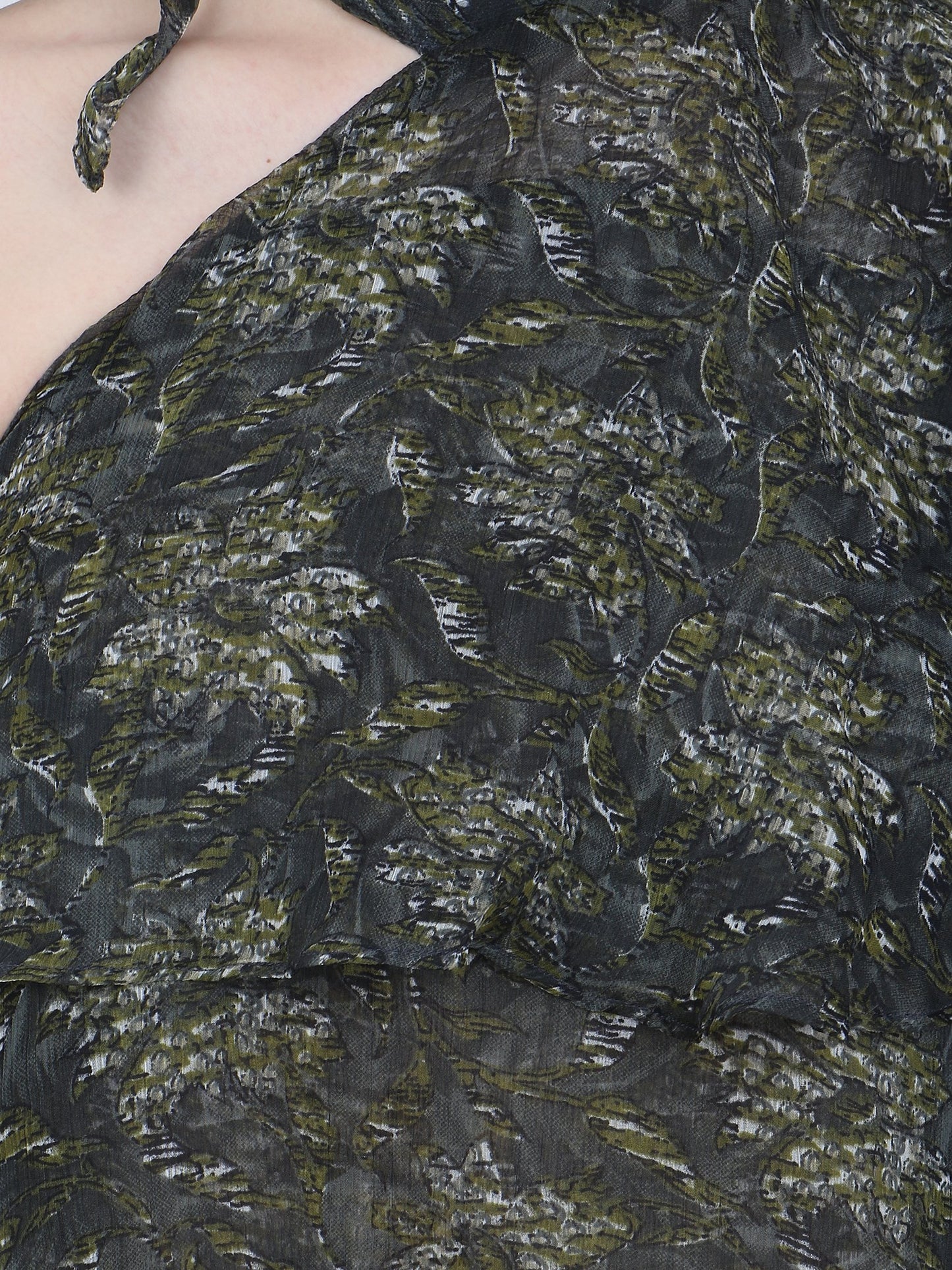 Green Printed Top