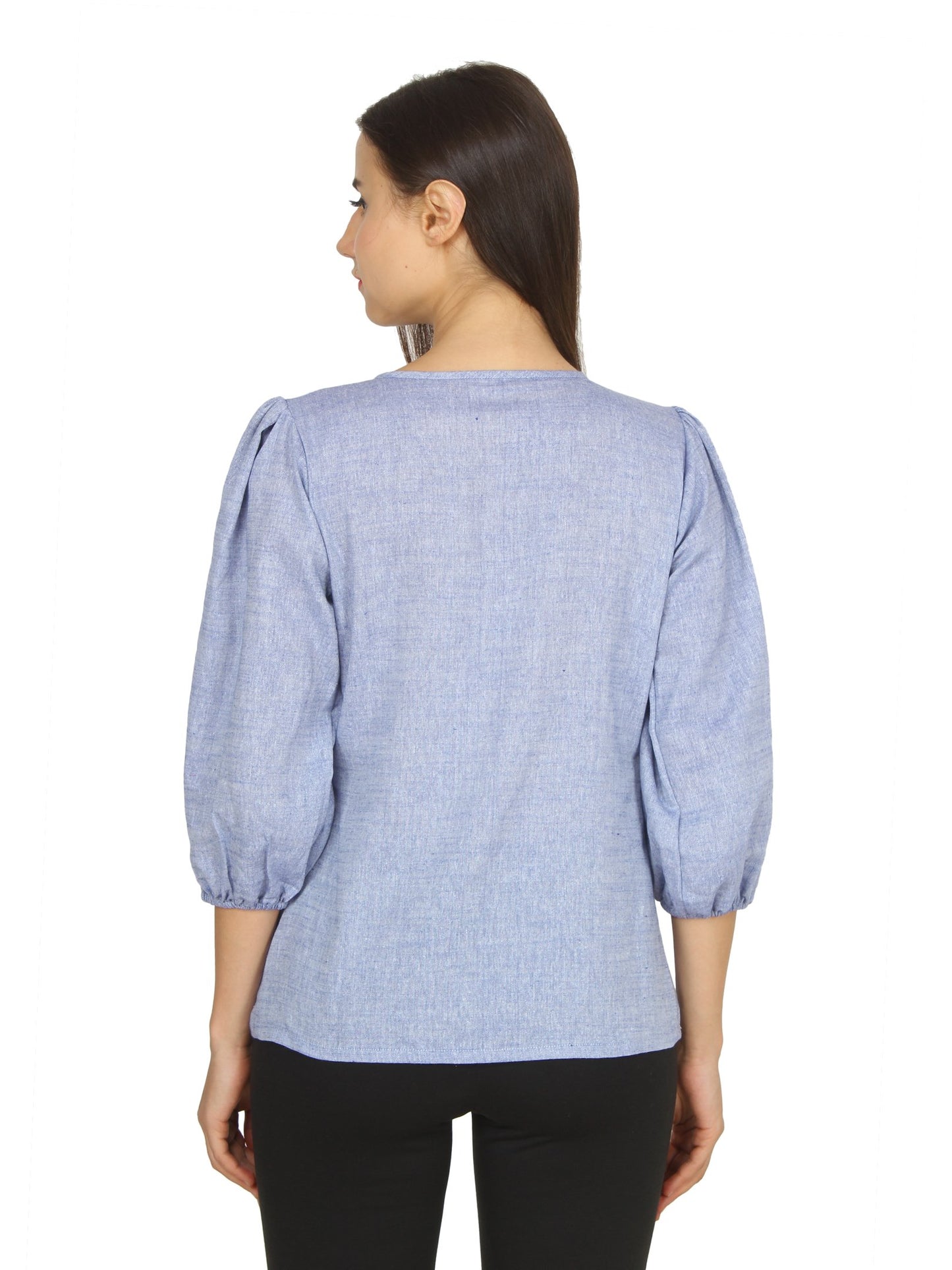 Blue Solid Top