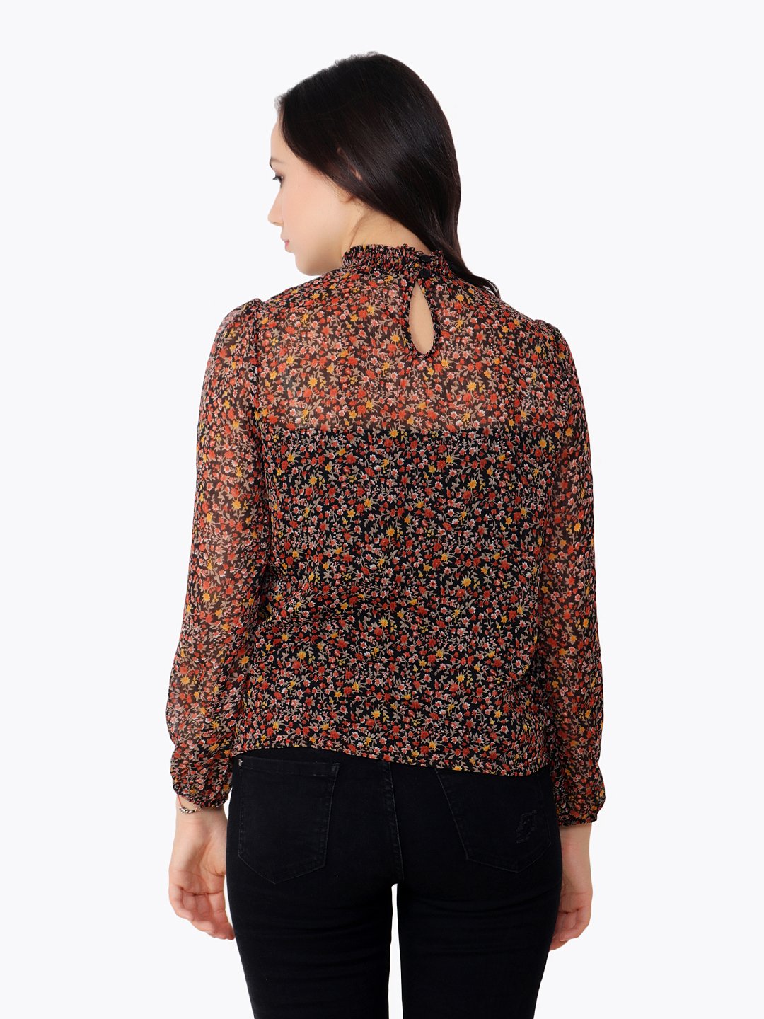 Brown Printed Top