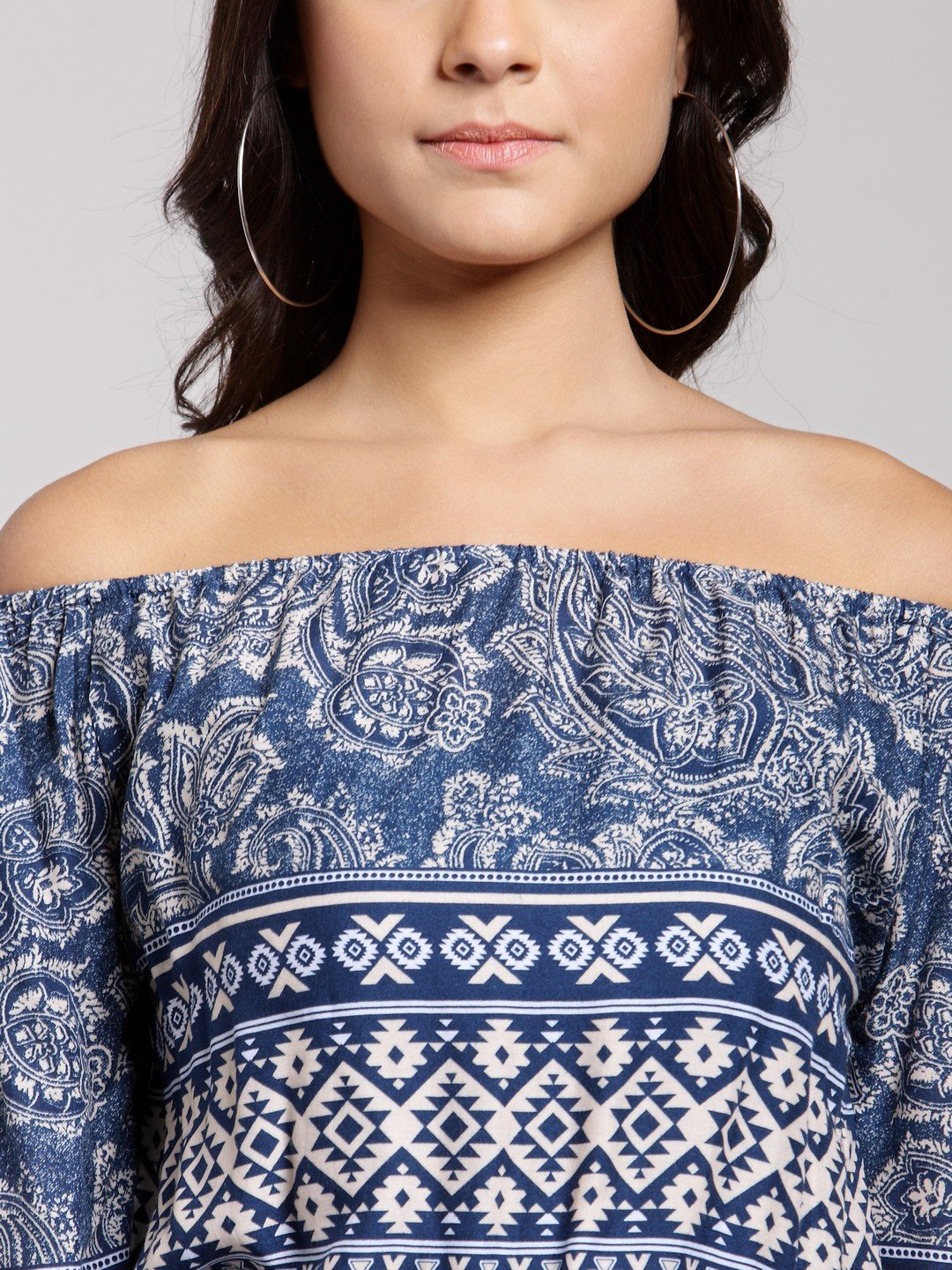 Blue Printed Top