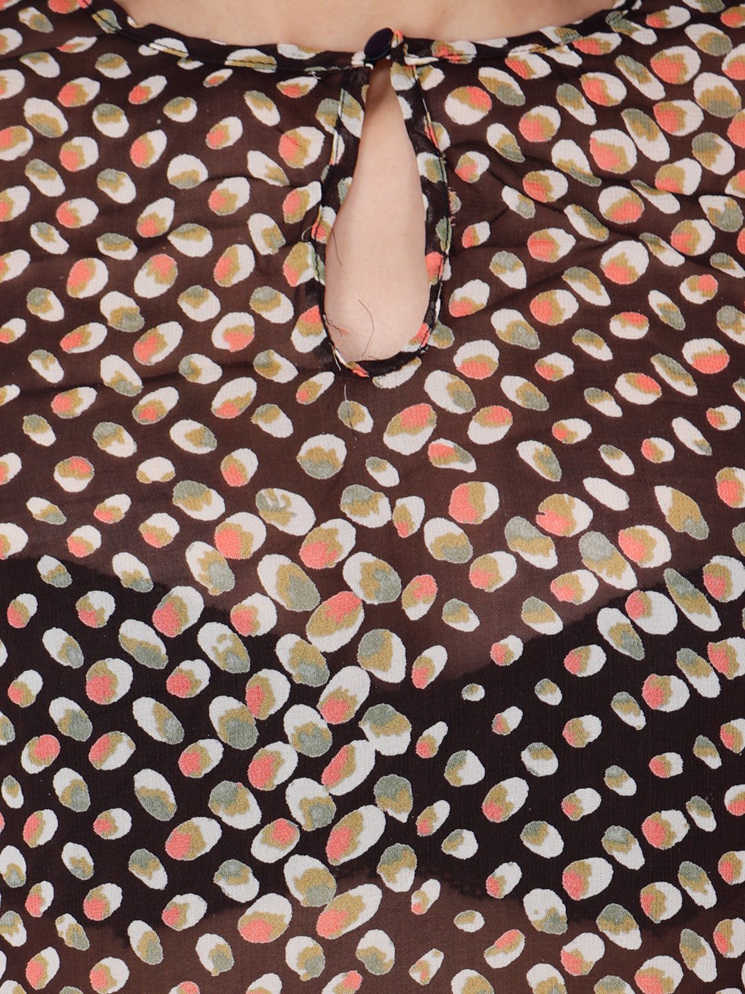 Cation Brown Printed Top