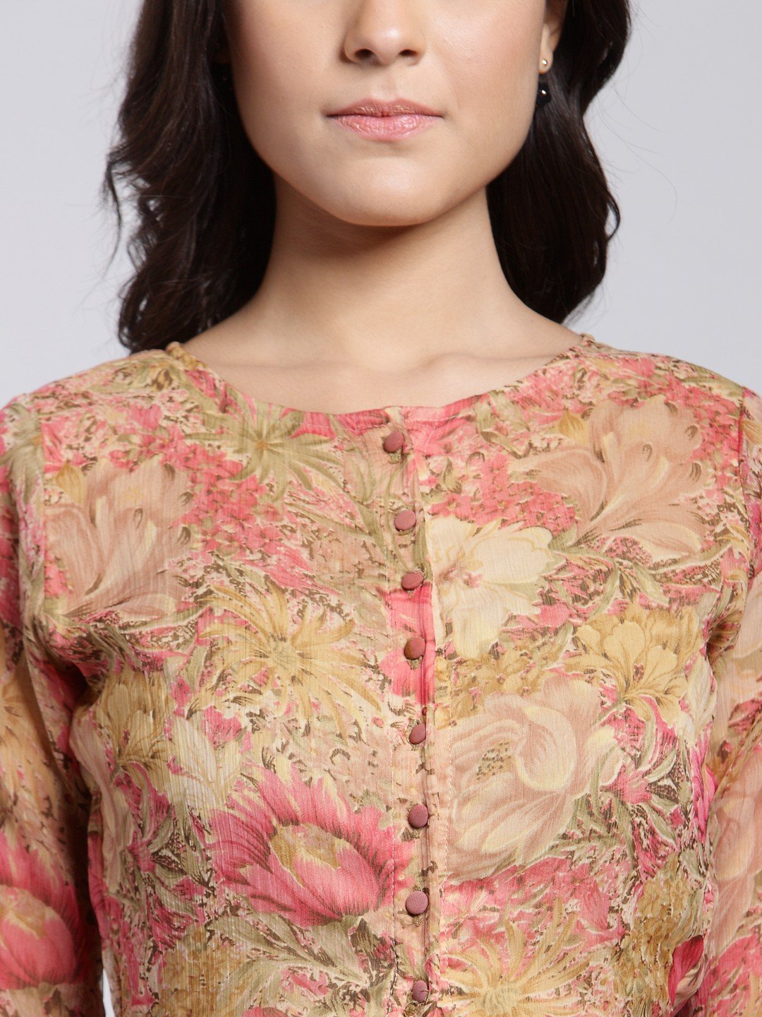 Cation Beige Printed Tunic