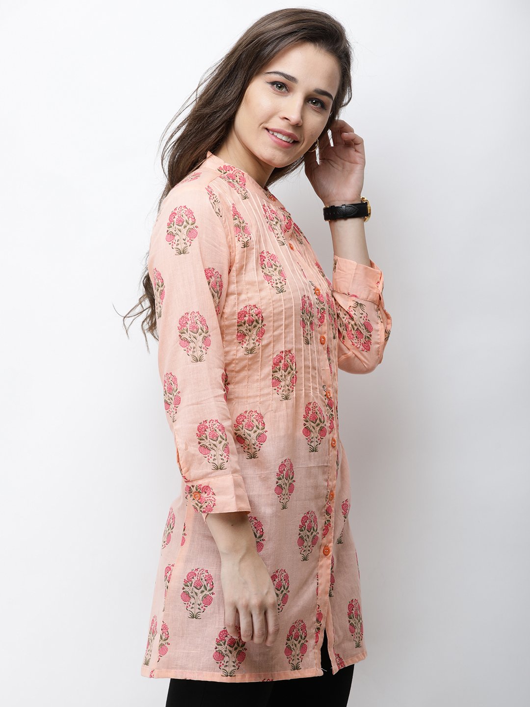 Cation Orange Printed Tunic