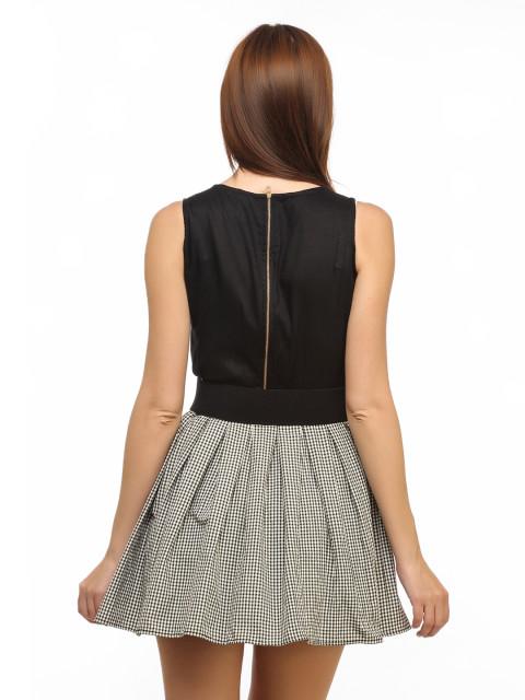 Black Checkered Dress