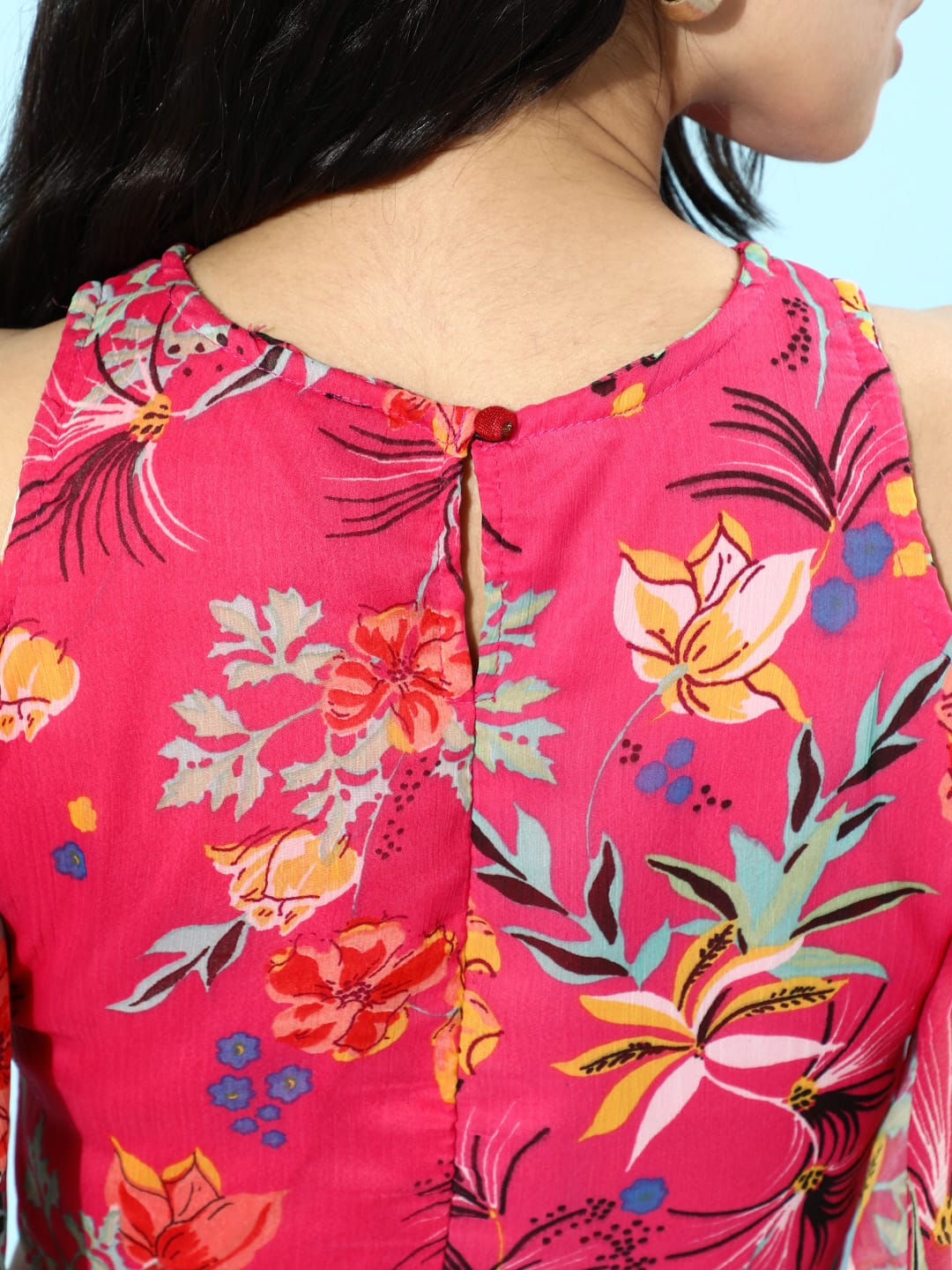 SCORPIUS Croptop and Pants Pink Printed coord set