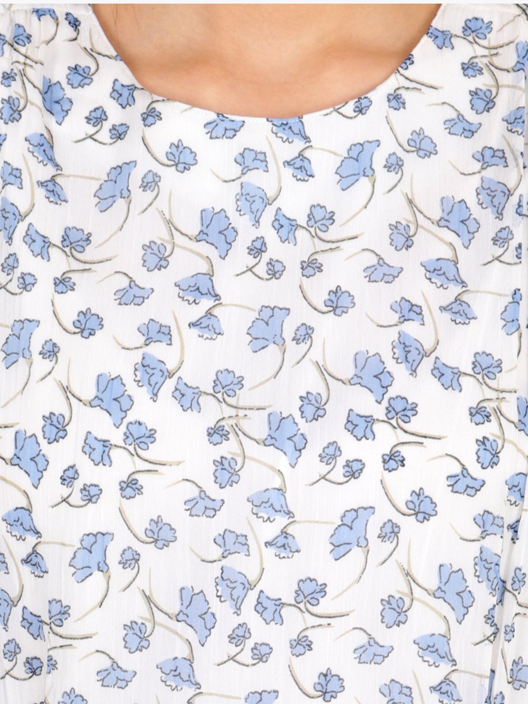 White Printed Dress