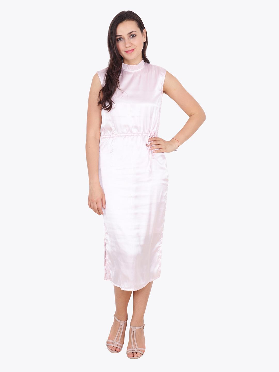 Pink Solid Dress