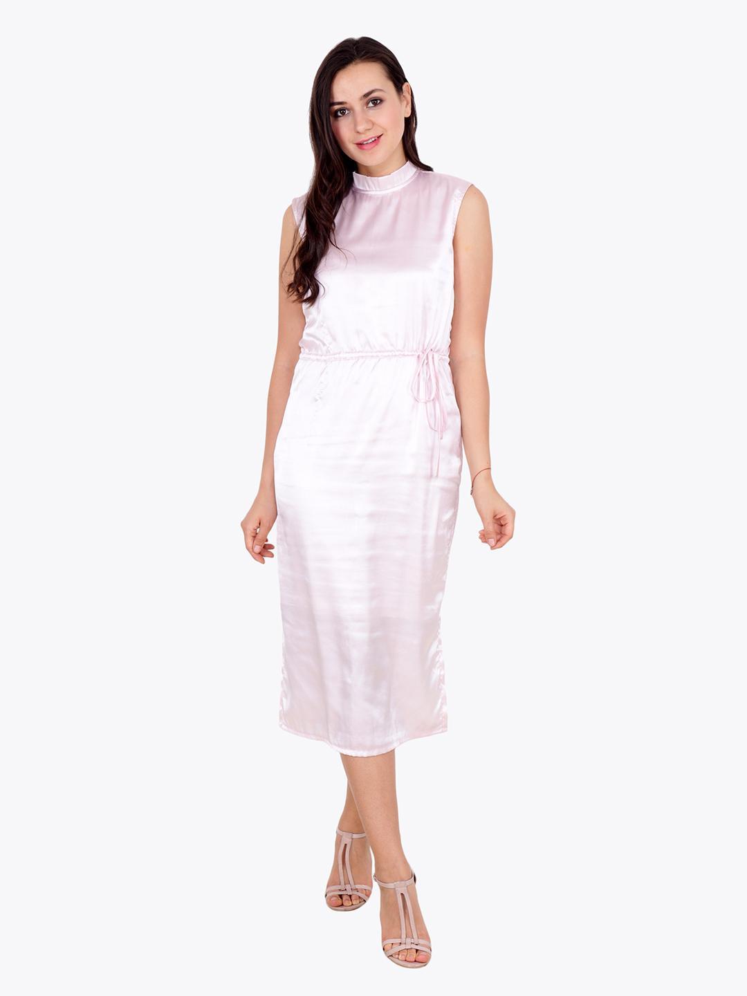 Pink Solid Dress