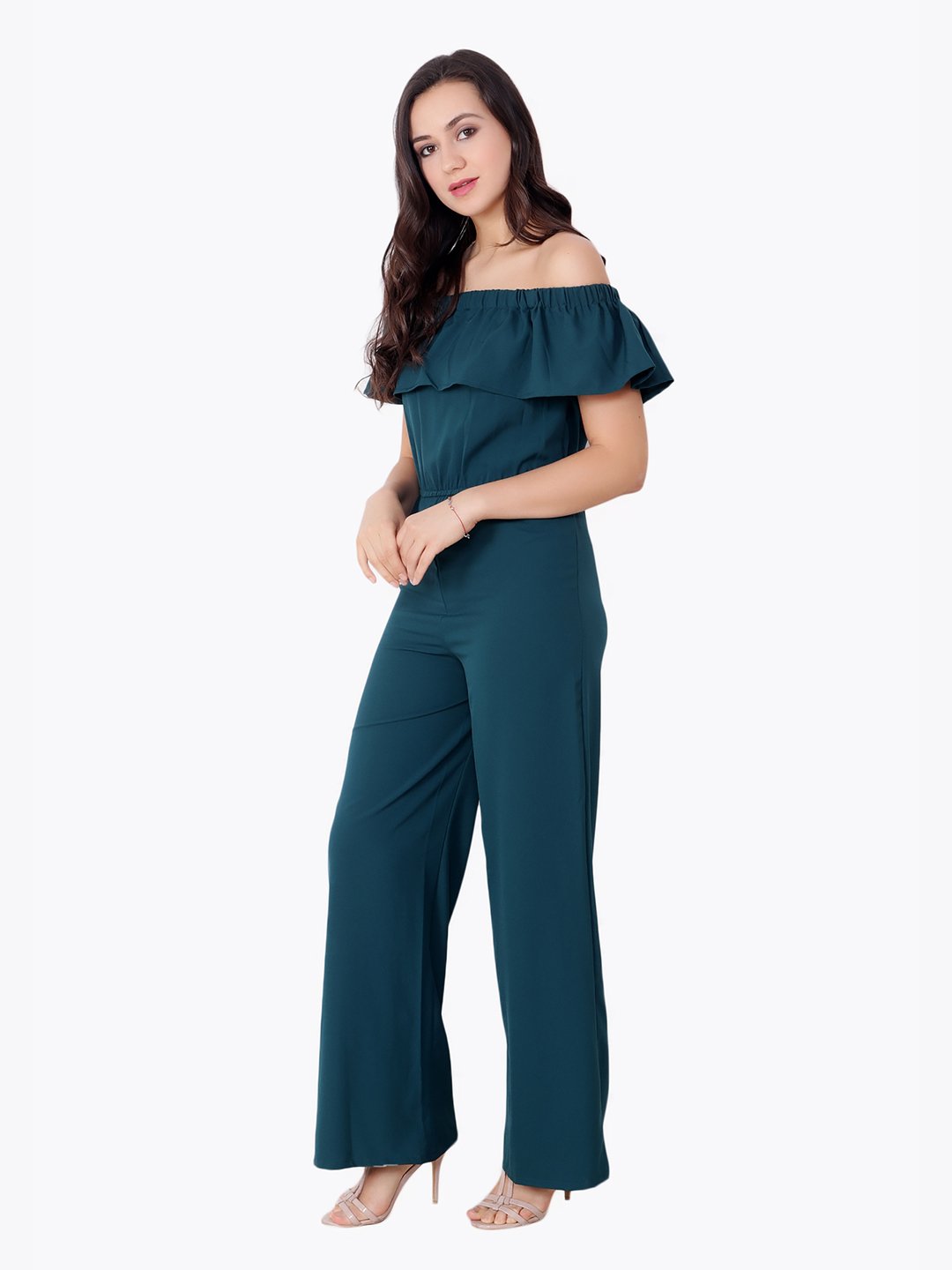 Green Solid Jumpsuit
