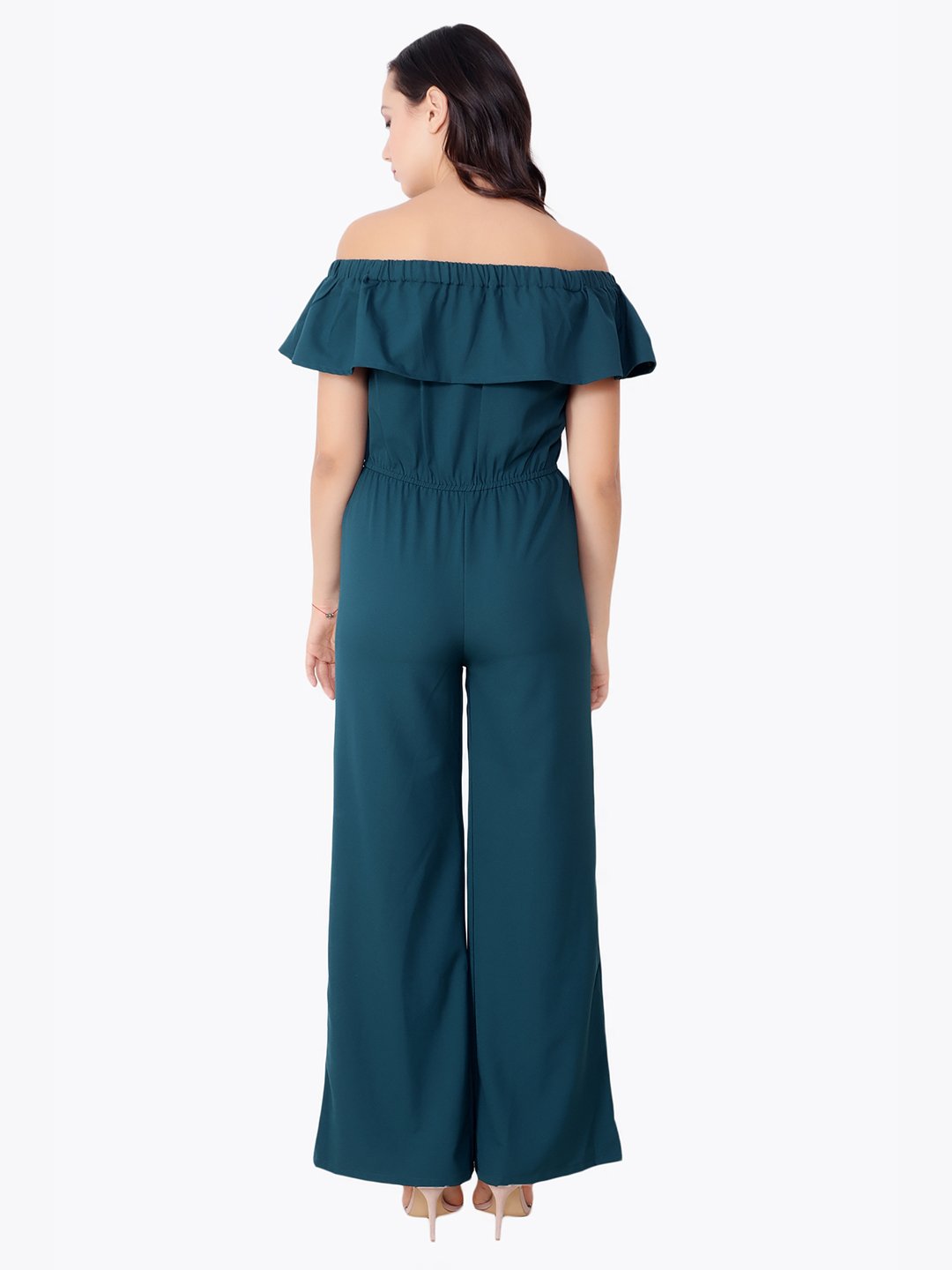 Green Solid Jumpsuit