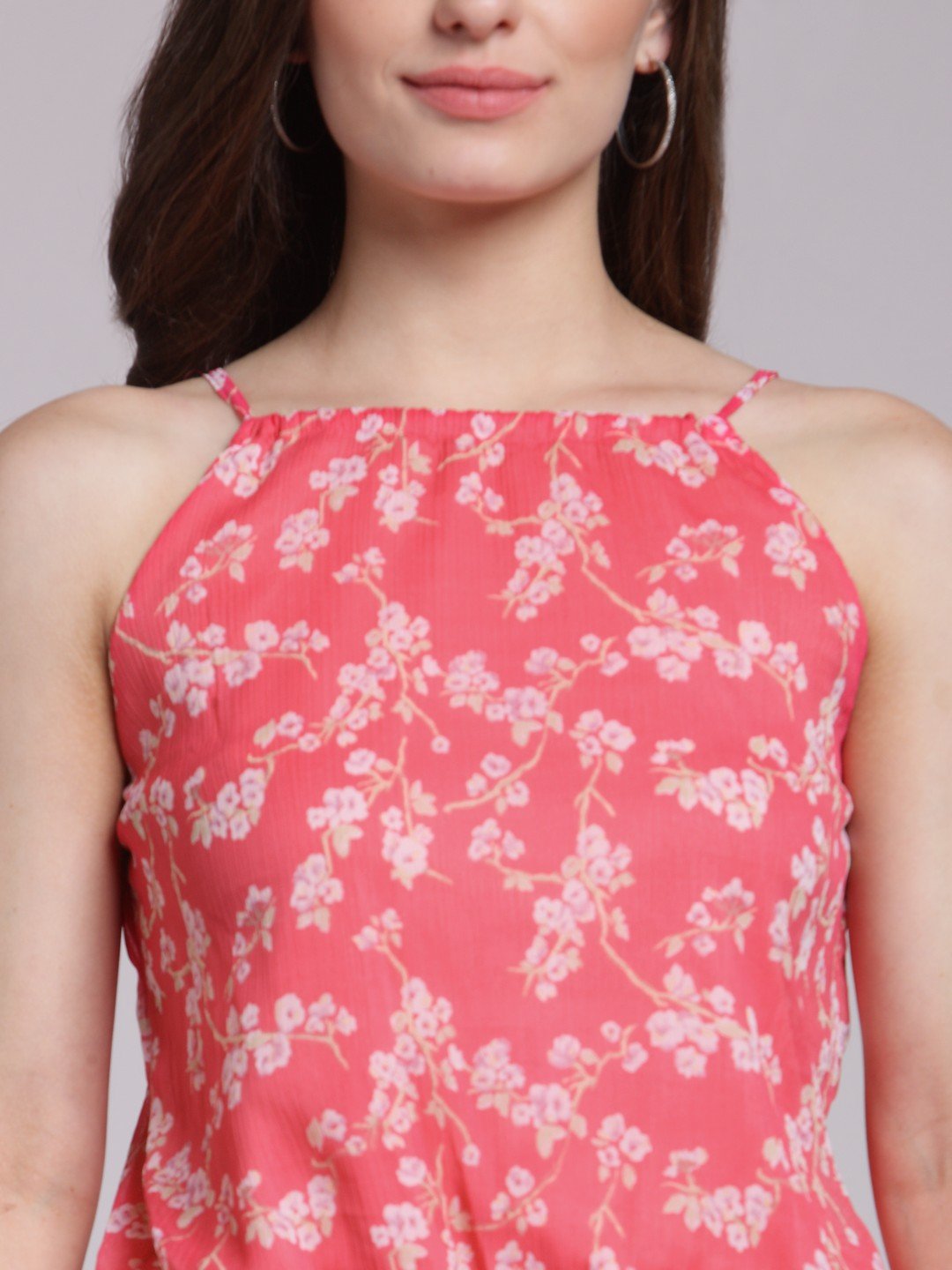 Pink Printed Jumpsuit