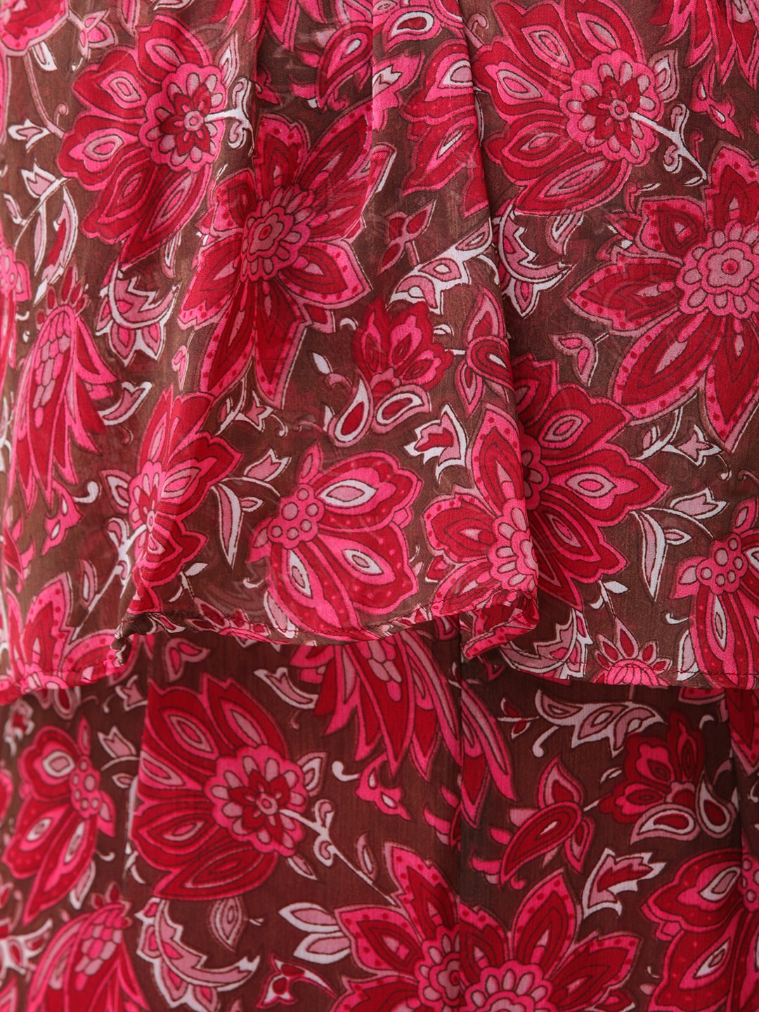 Maroon Printed Jumpsuit