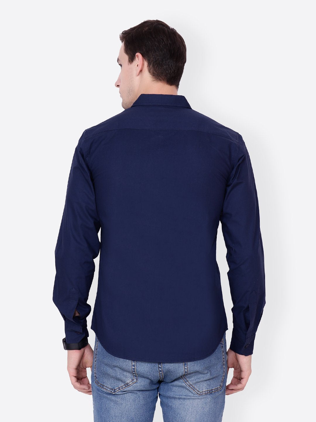 Cation Men Navy Blue Shirt