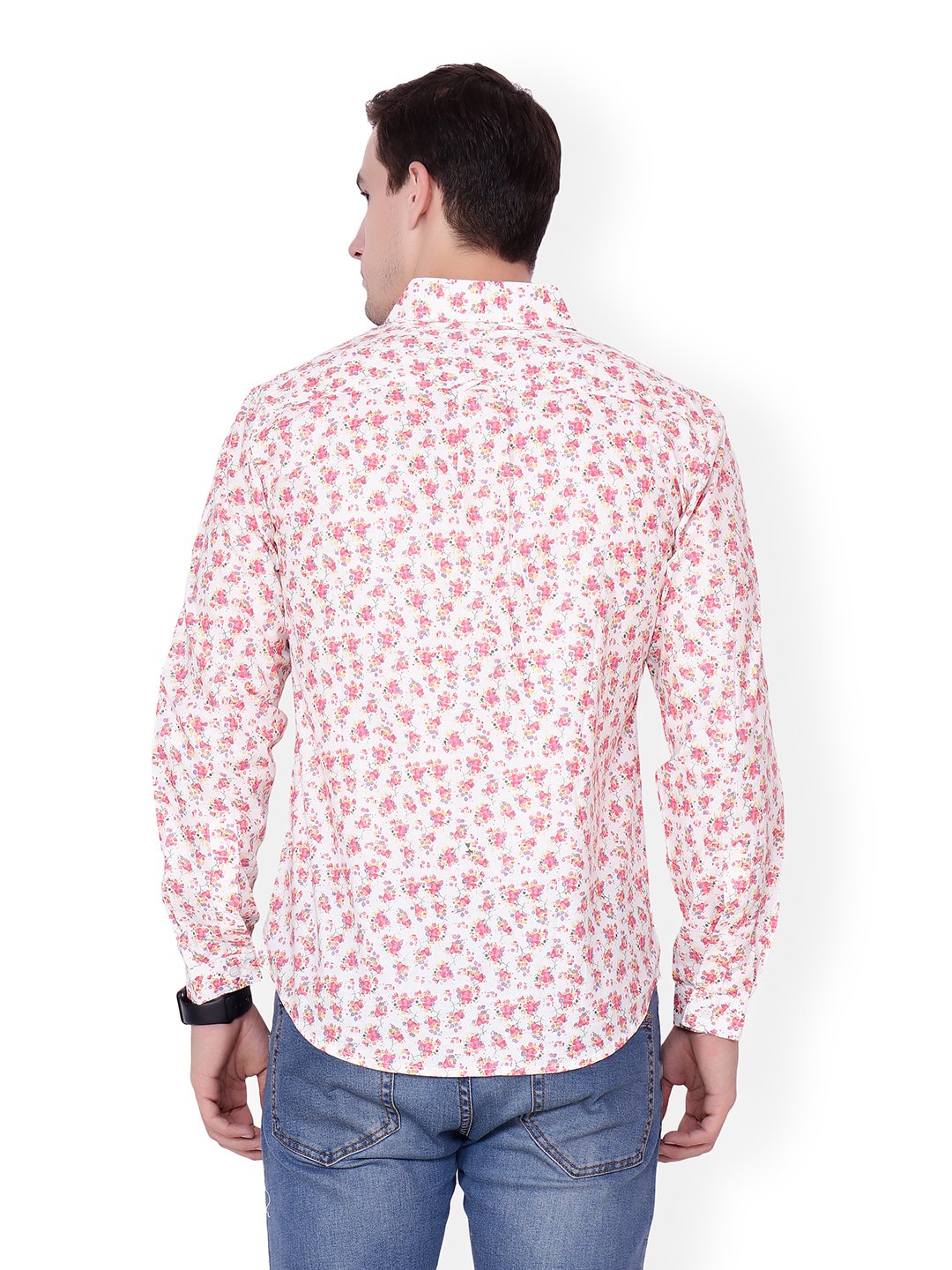 Cation Men White Printed Shirt
