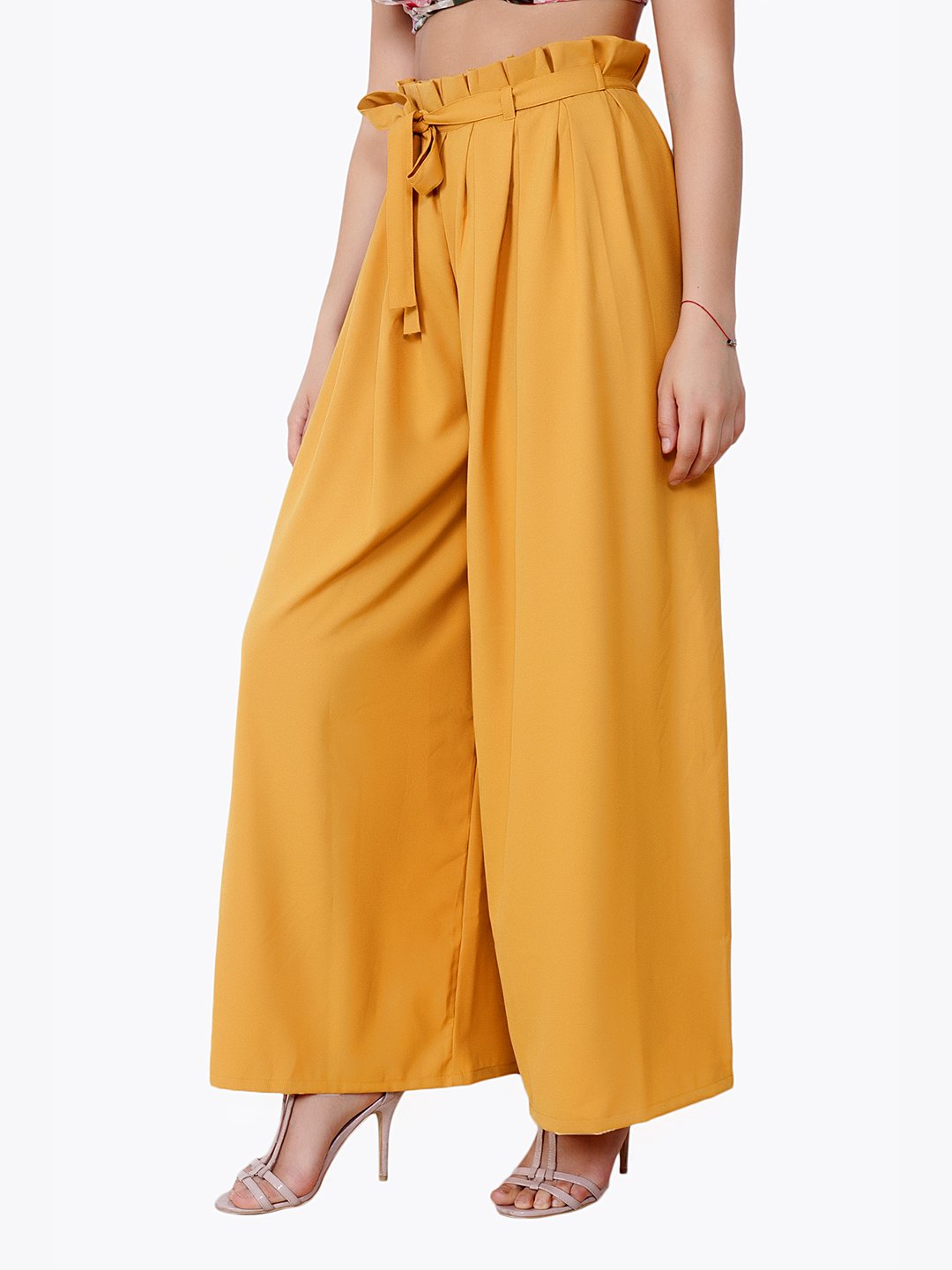 Yellow Solid Palazo